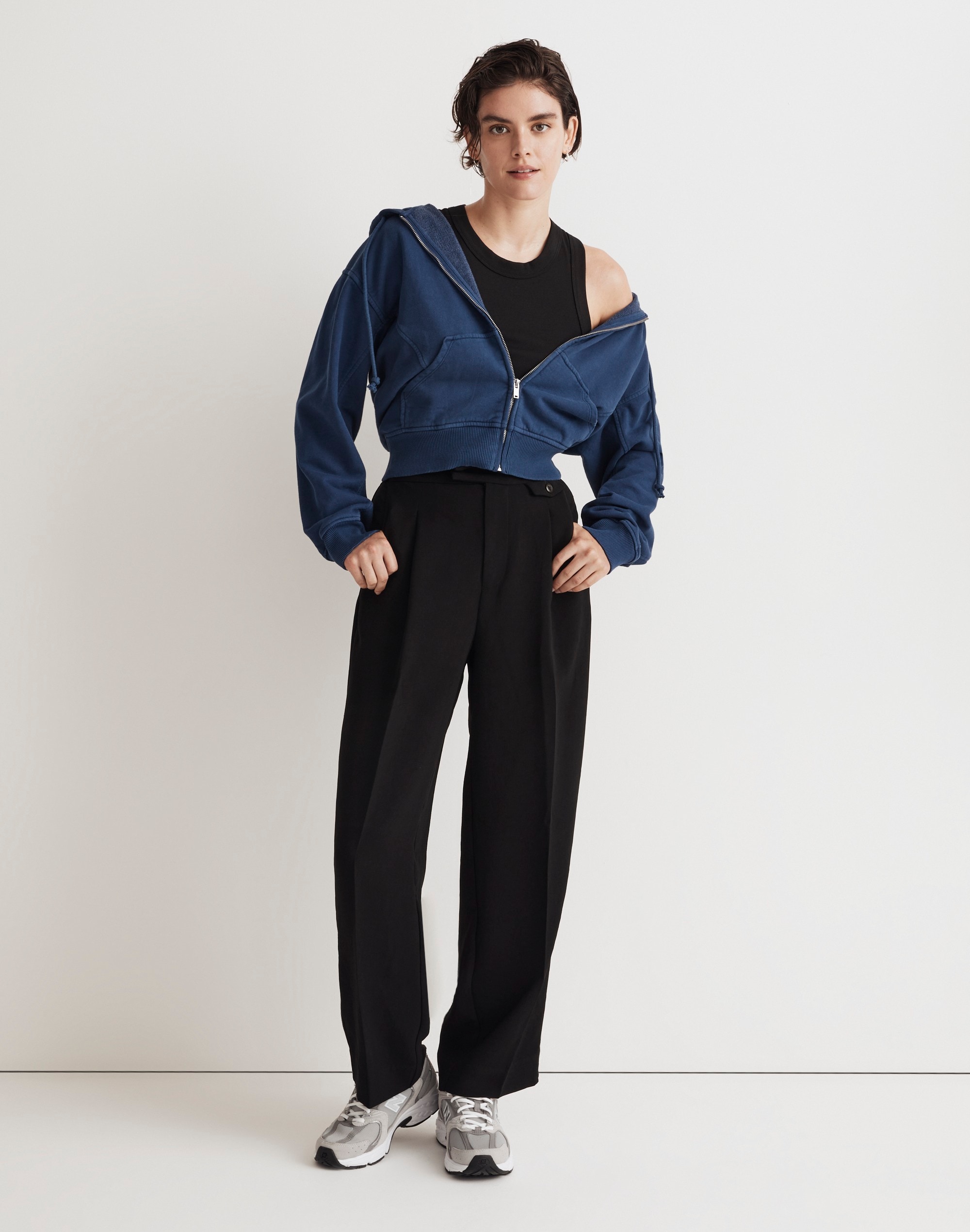 Terry Zip-Front Hoodie