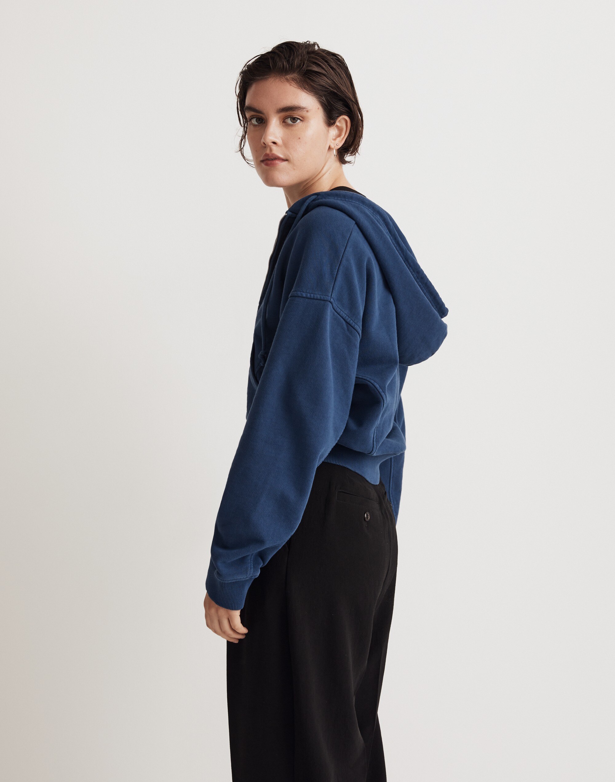 Terry Zip-Front Hoodie