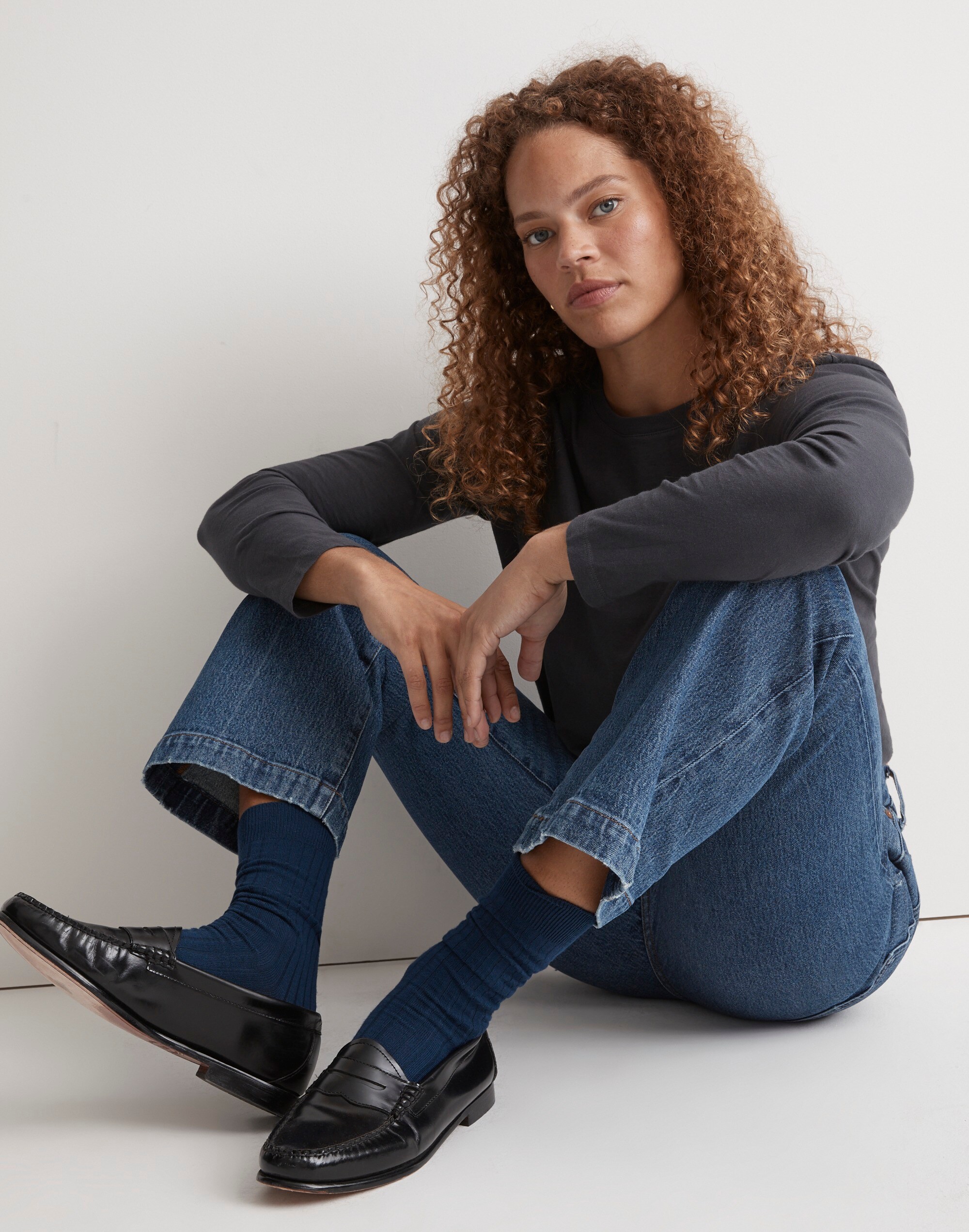 Slinky Ribbed Trouser Socks