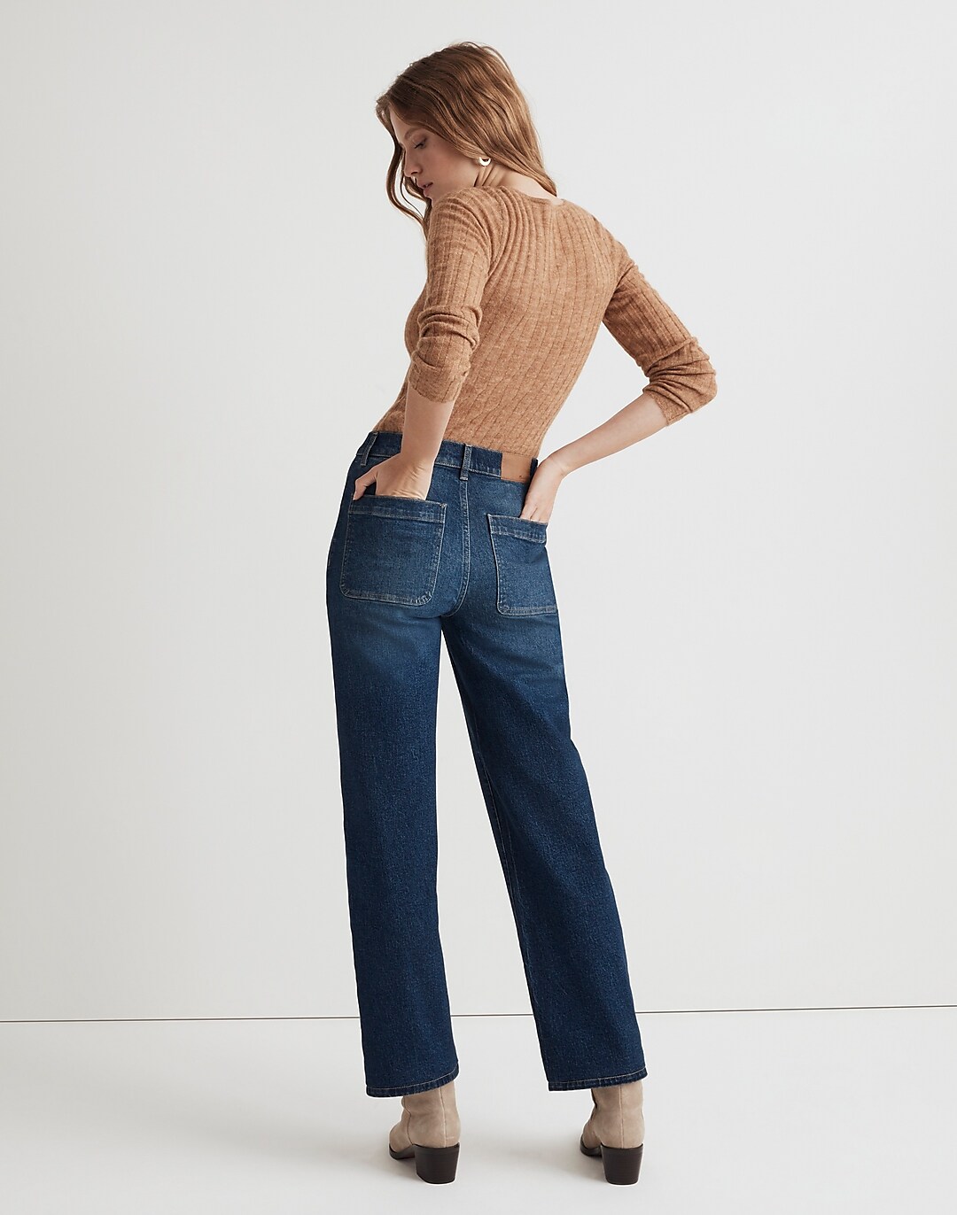The Perfect Vintage Wide-Leg Jean in Clemens Wash: Button-Front Edition