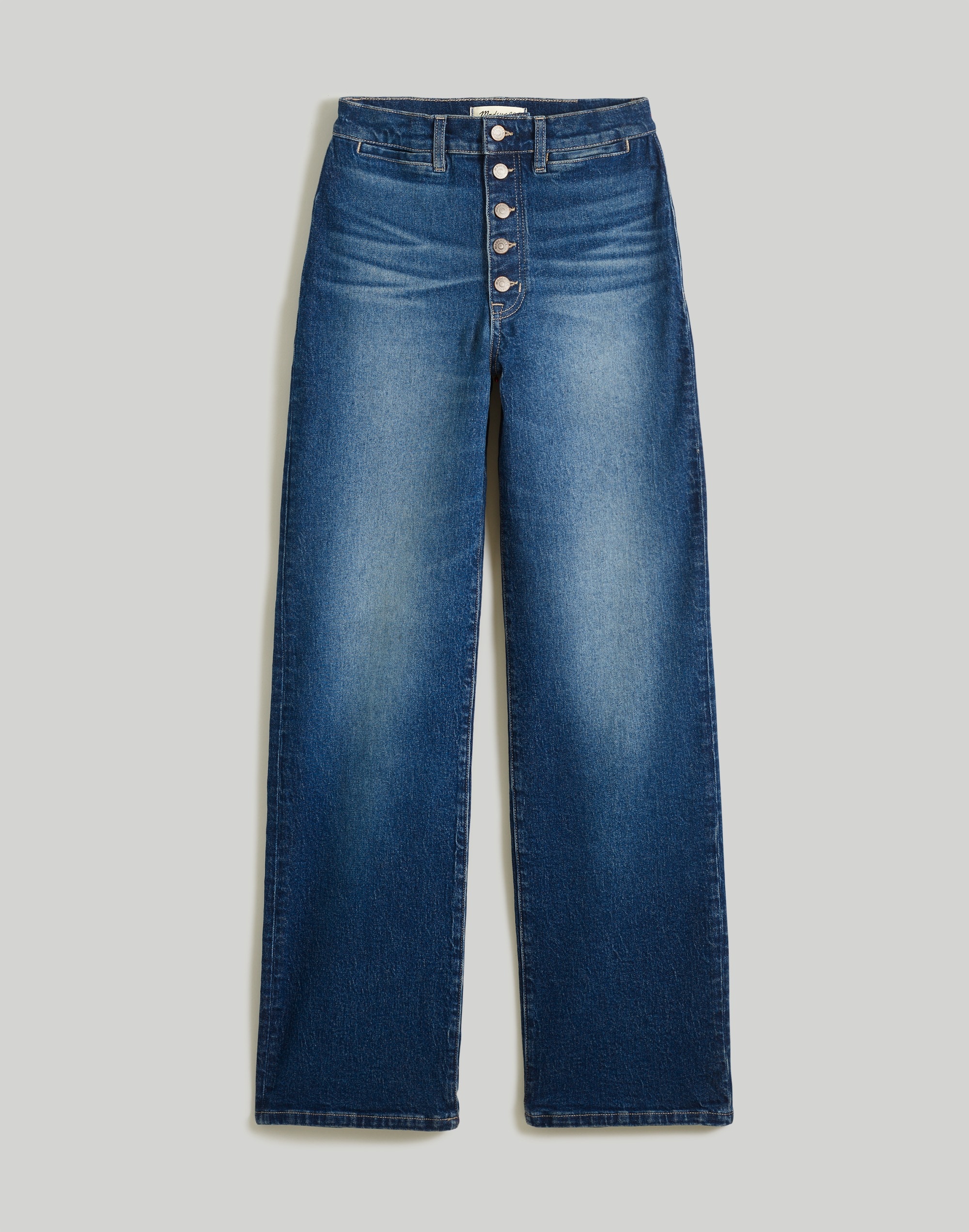 The Perfect Vintage Wide-Leg Jean Clemens Wash: Button-Front Edition