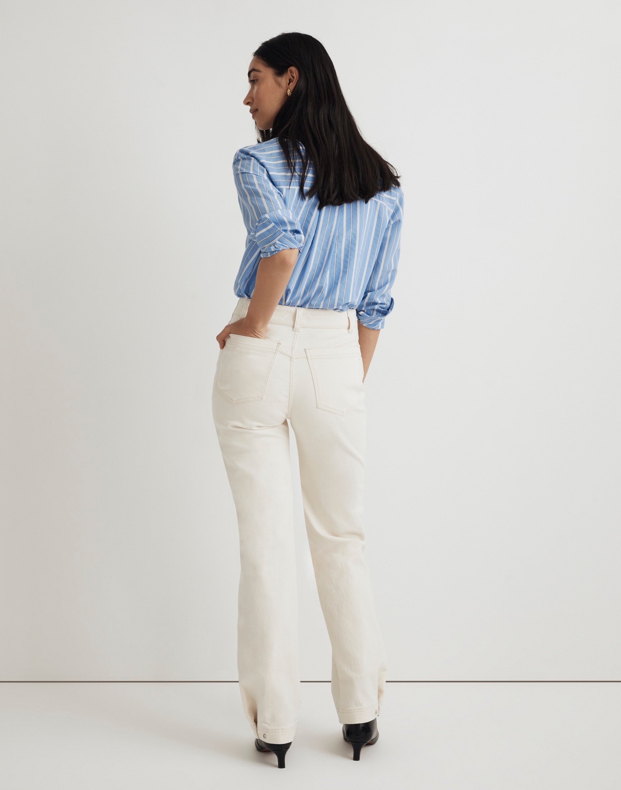 The Perfect Vintage Wide-Leg Jean Canvas Wash: Snap Edition