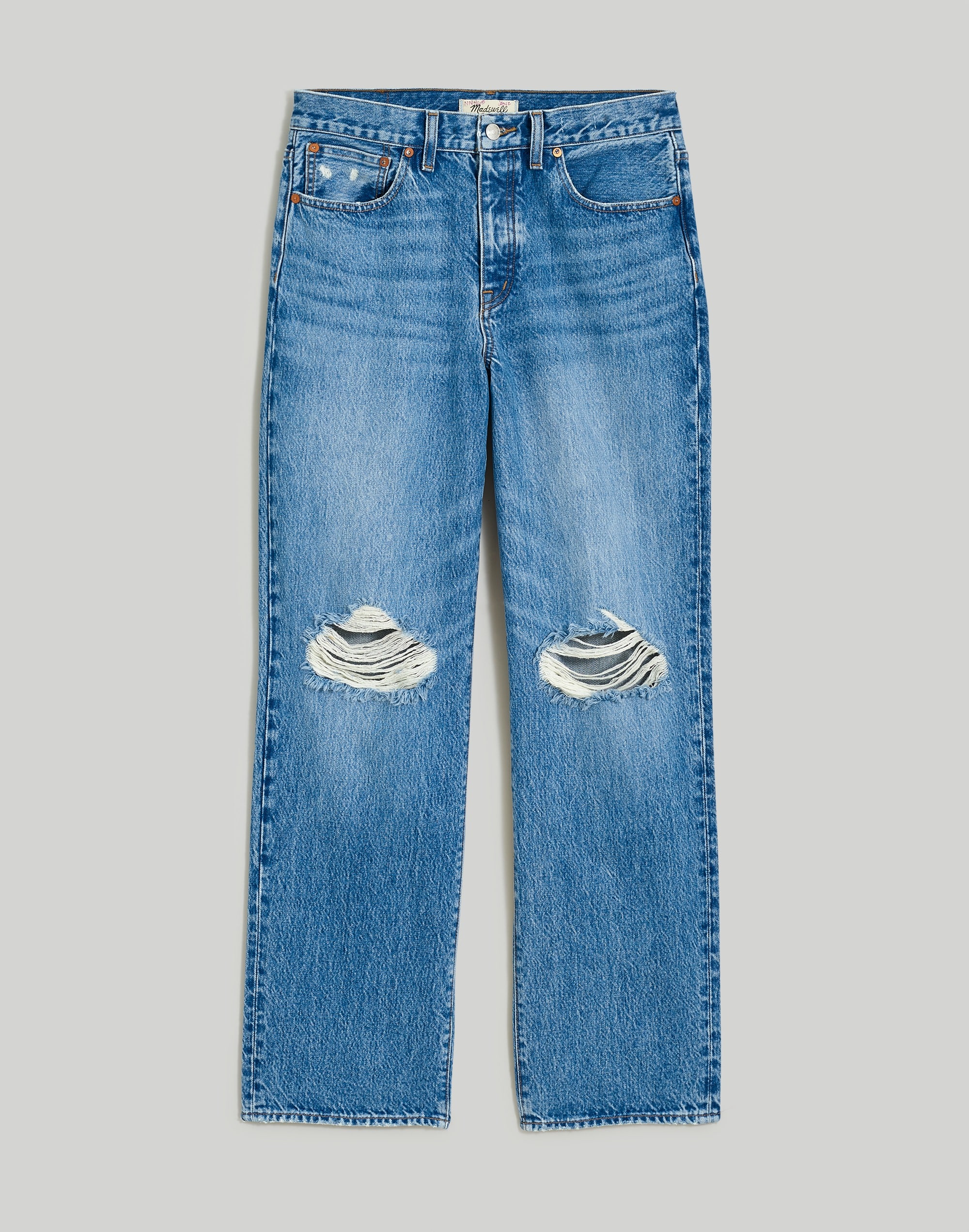 Low-Slung Straight Jeans