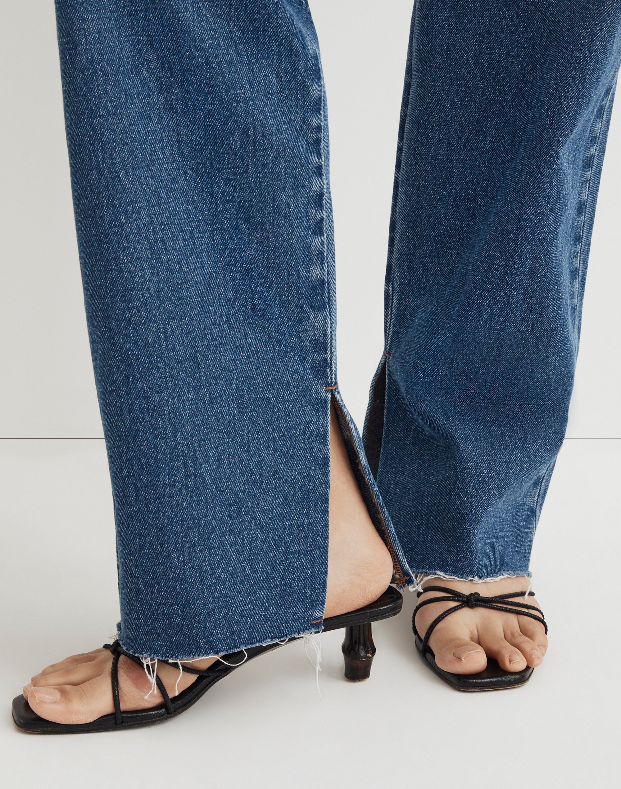 Baggy Straight Jeans Penton Wash: Raw-Hem Edition