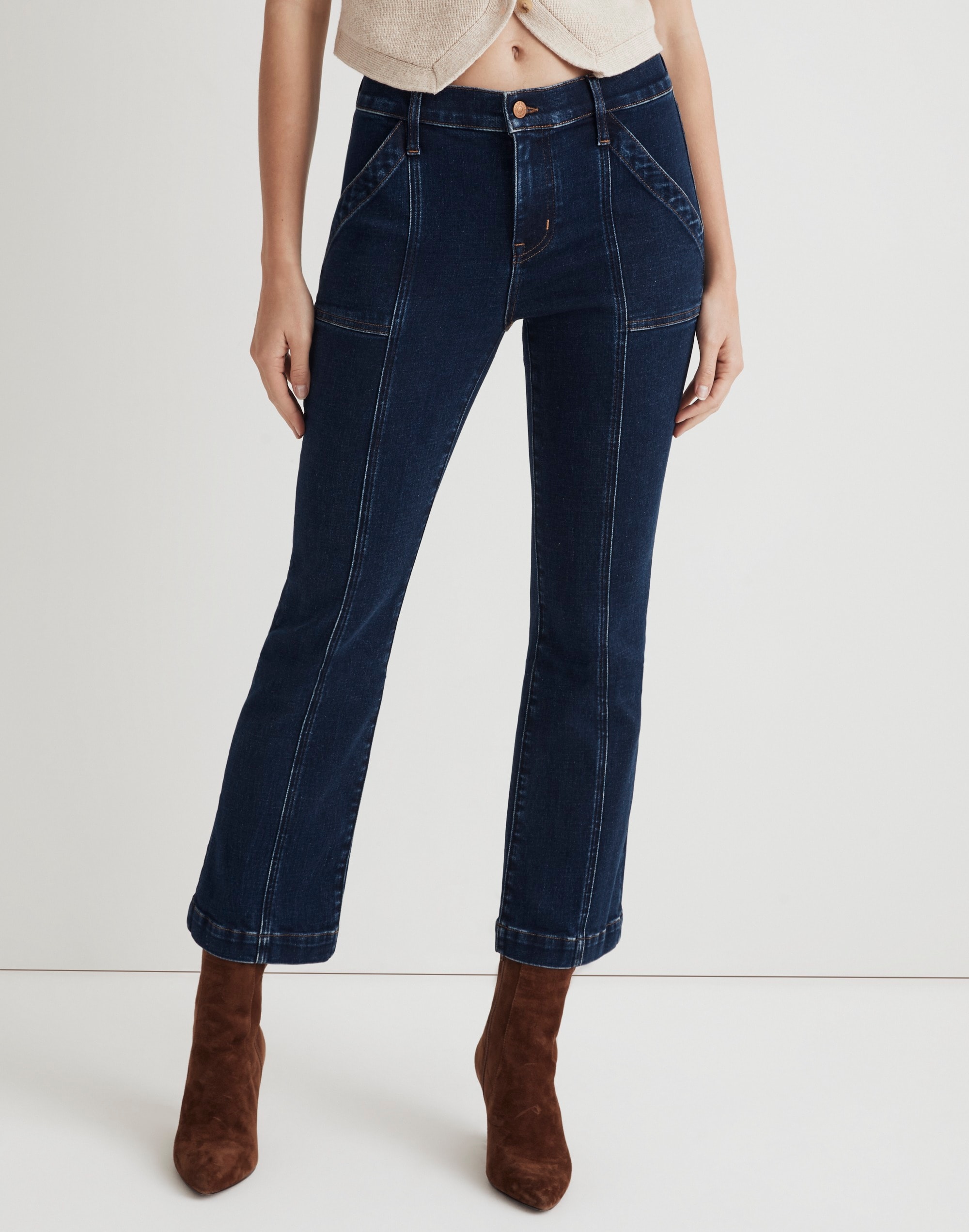 Kick Out Crop Jeans in Luana Wash: Seam Edition