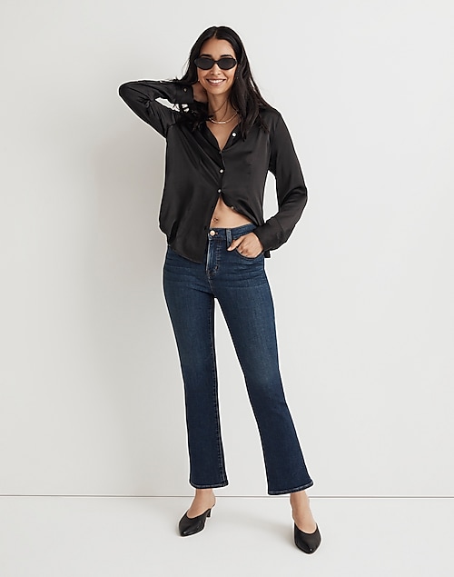 Petite Kick Out Crop Jeans in Colleton Wash