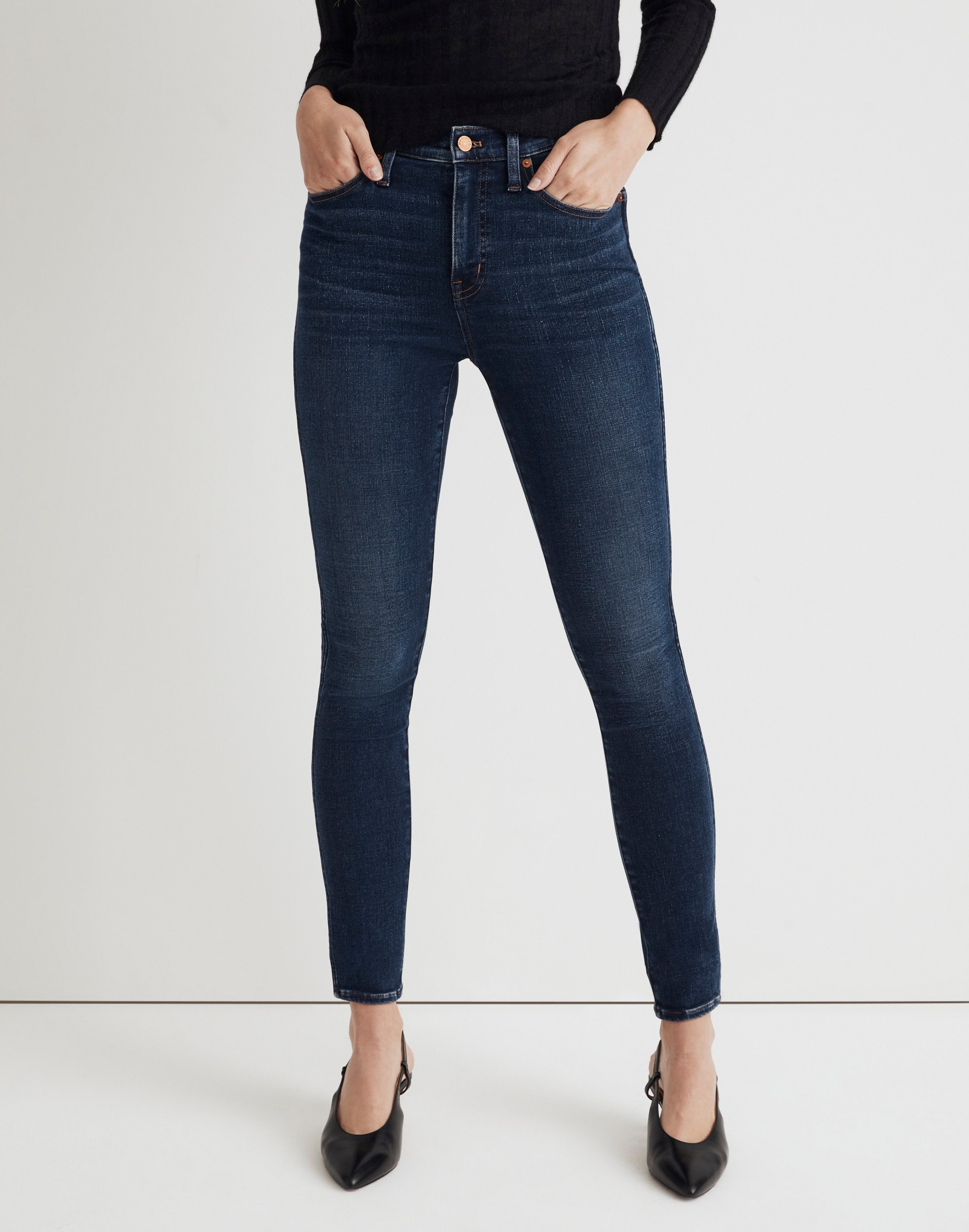 10" High-Rise Skinny Jeans Kingston Wash