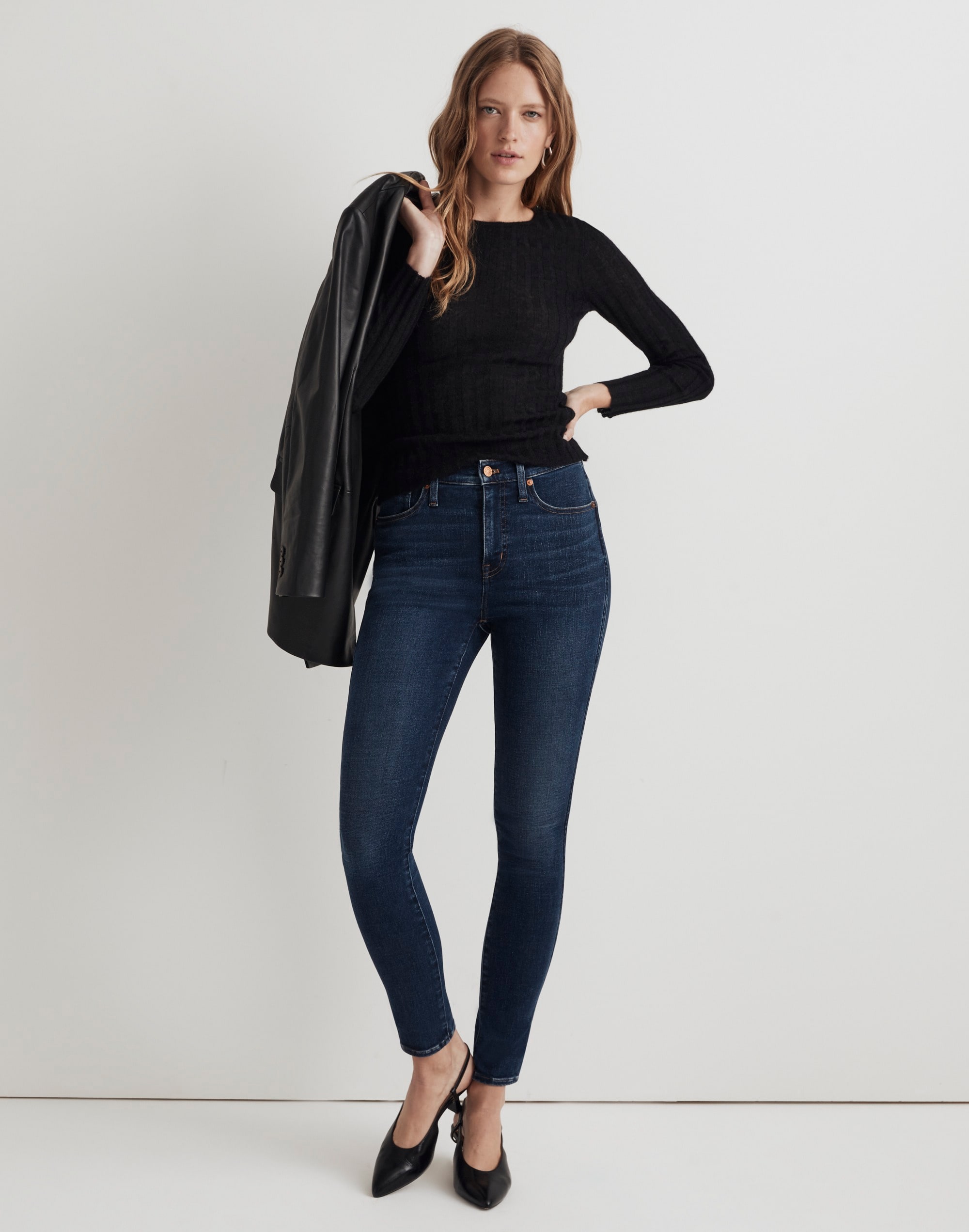 10" High-Rise Skinny Jeans Kingston Wash