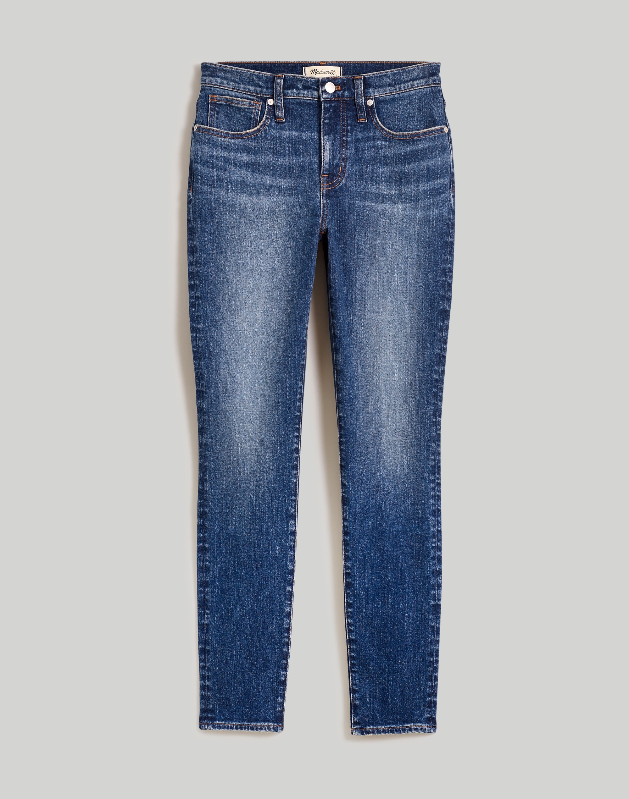 9" Mid-Rise Skinny Jeans in Ravine Wash