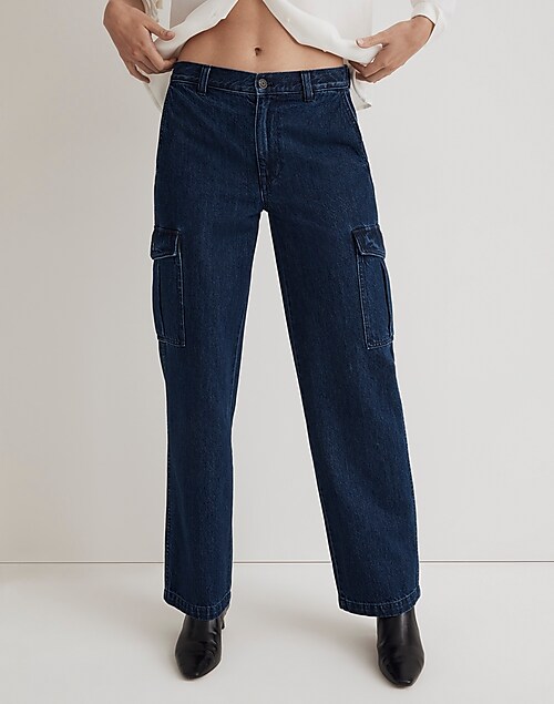 Straight Low Cargo Jeans