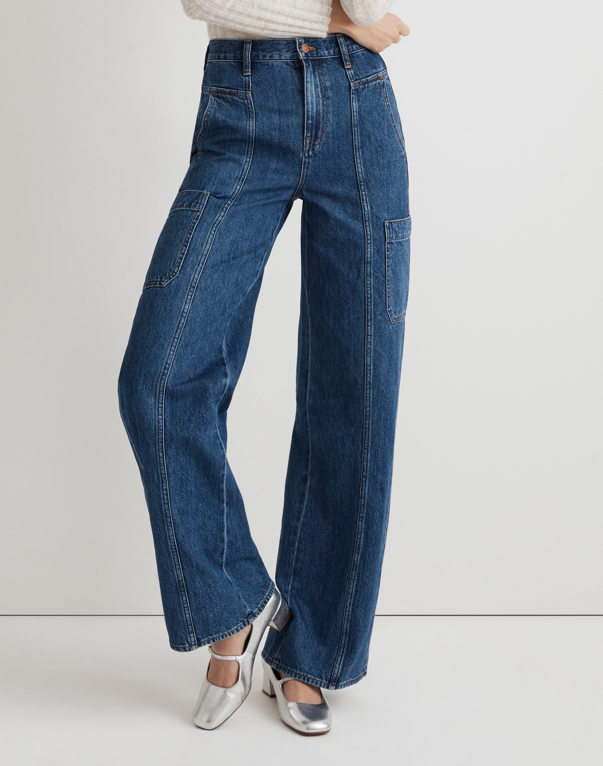Baggy Straight Cargo Jeans