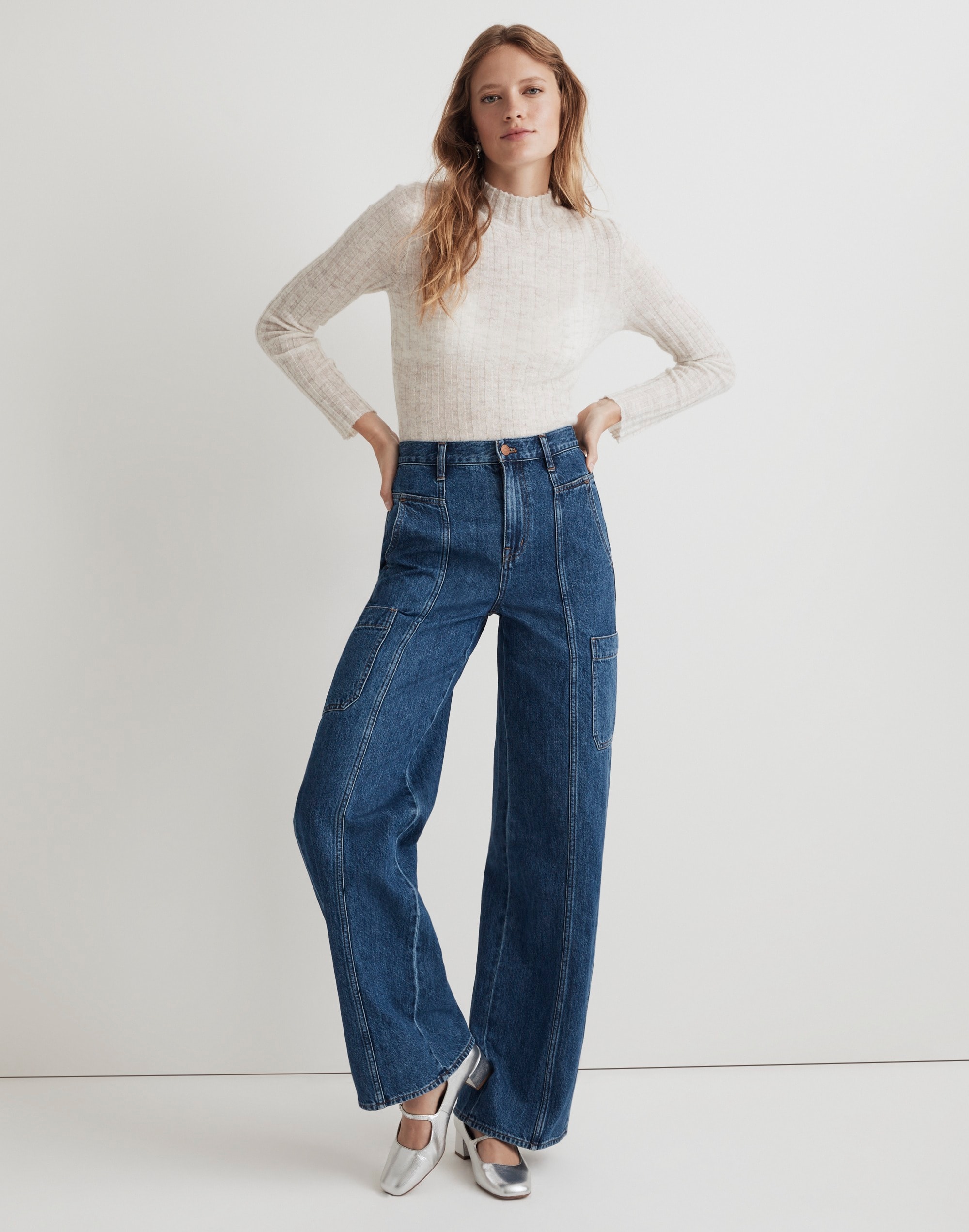 Baggy Straight Cargo Jeans