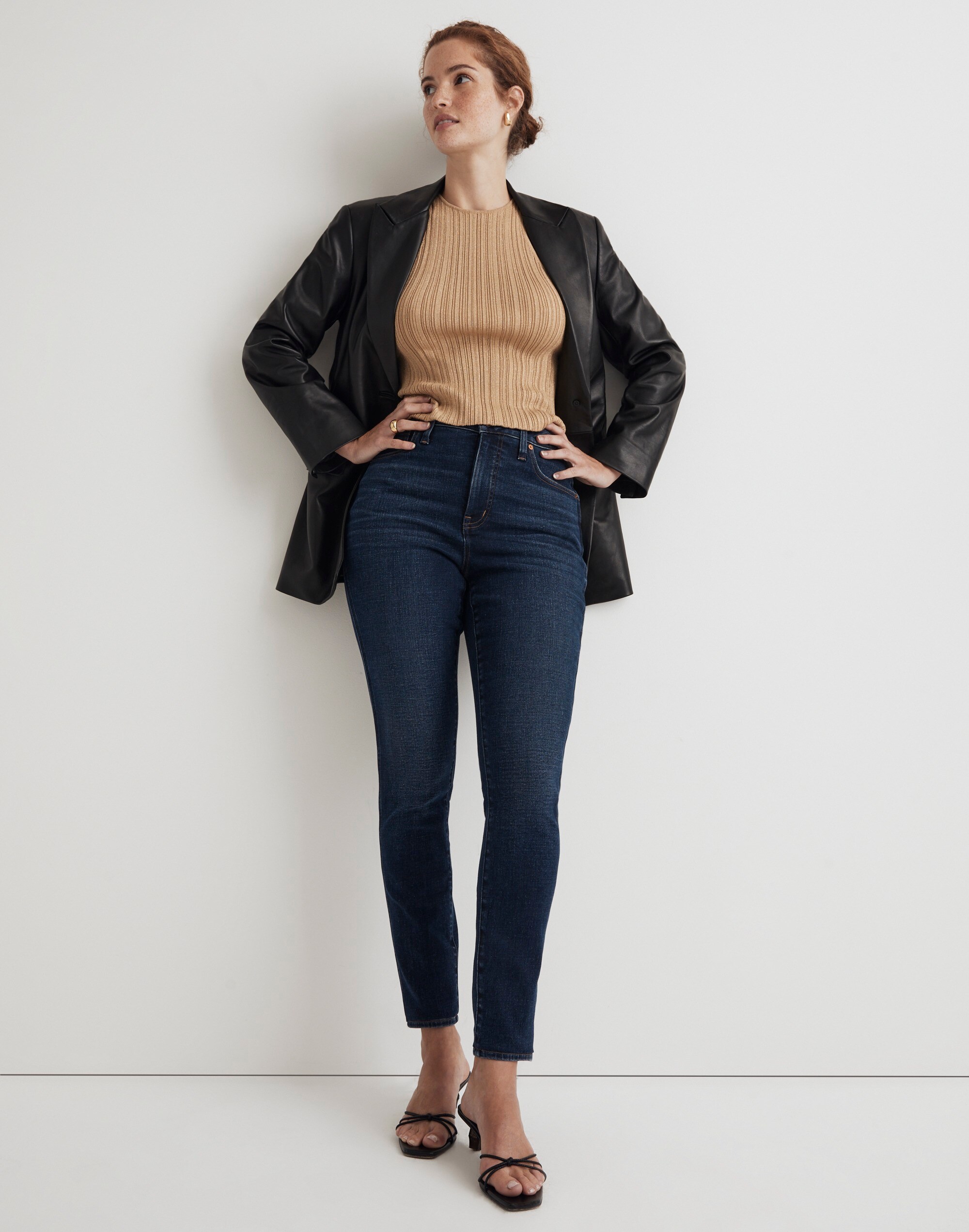 curvy 10" high-rise skinny jeans in kingston wash