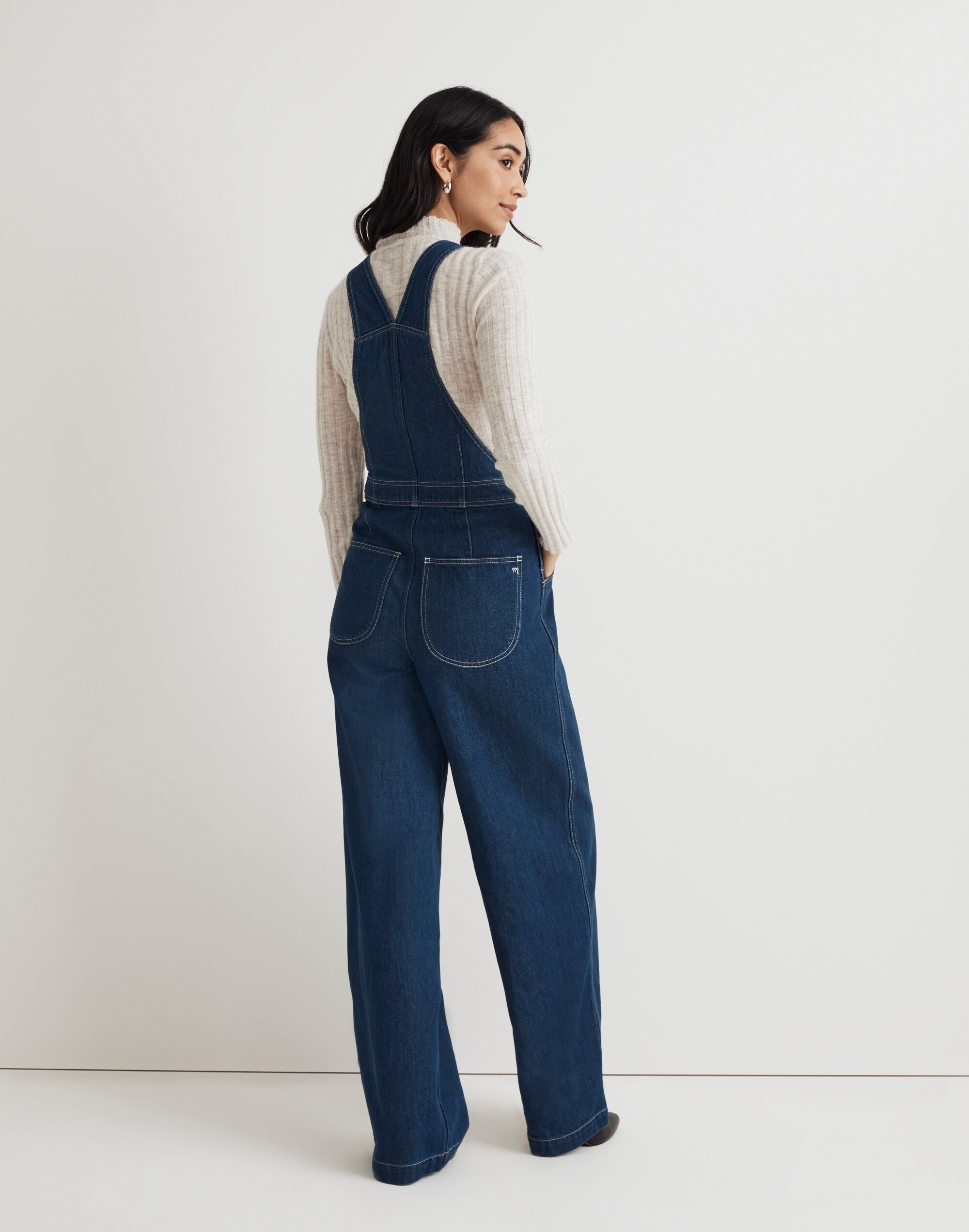 Superwide-Leg Overalls in Warham Wash