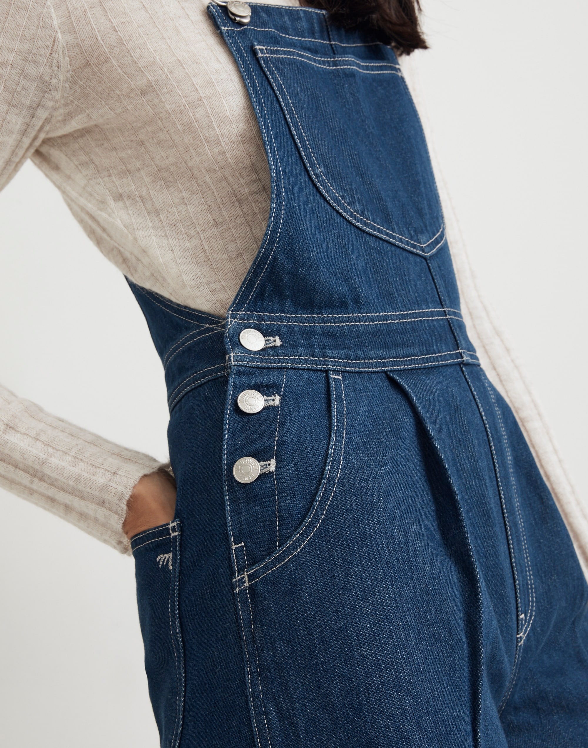 Superwide-Leg Overalls in Warham Wash