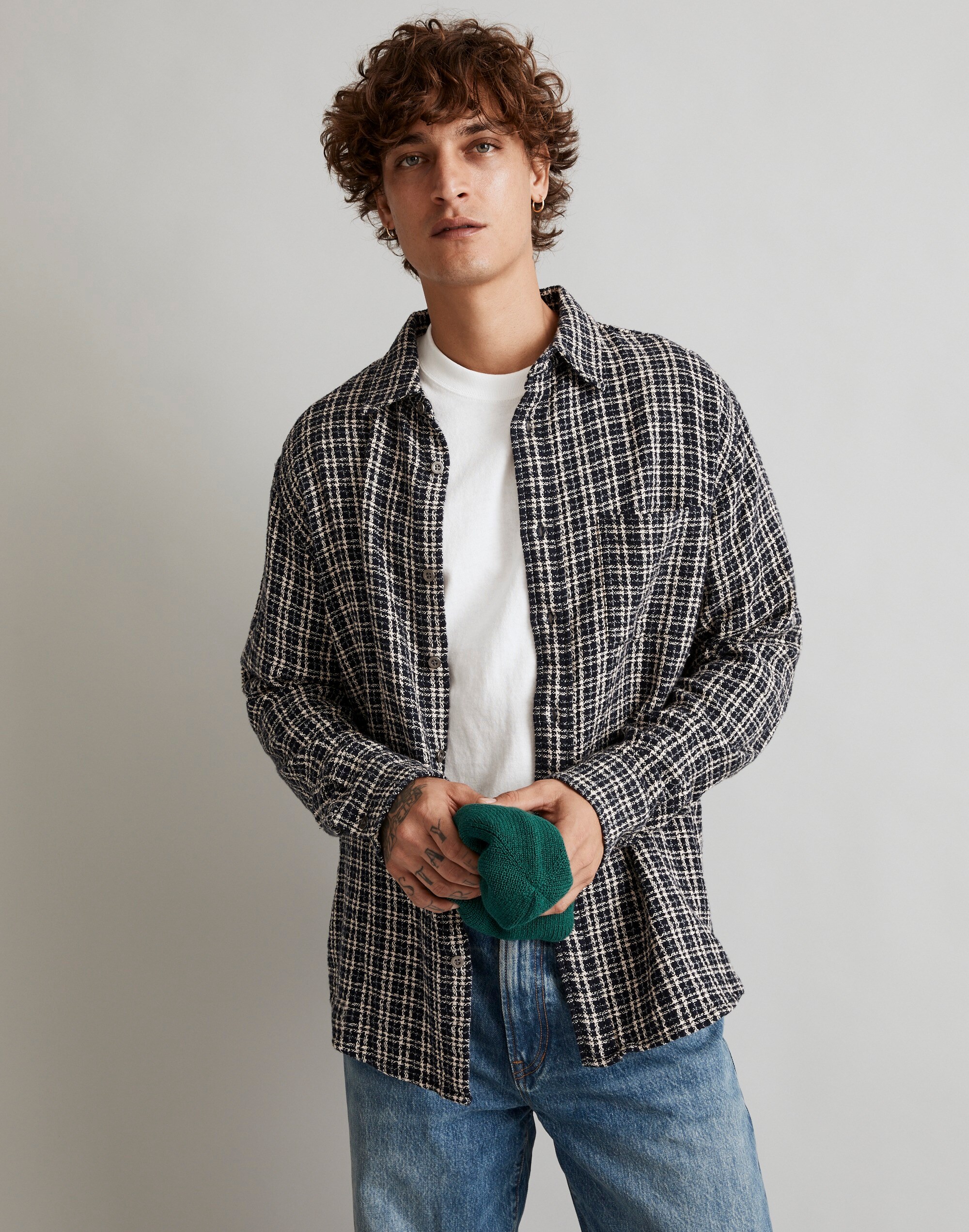 Corridor® Reverse Tweed Snow Check Flannel | Madewell
