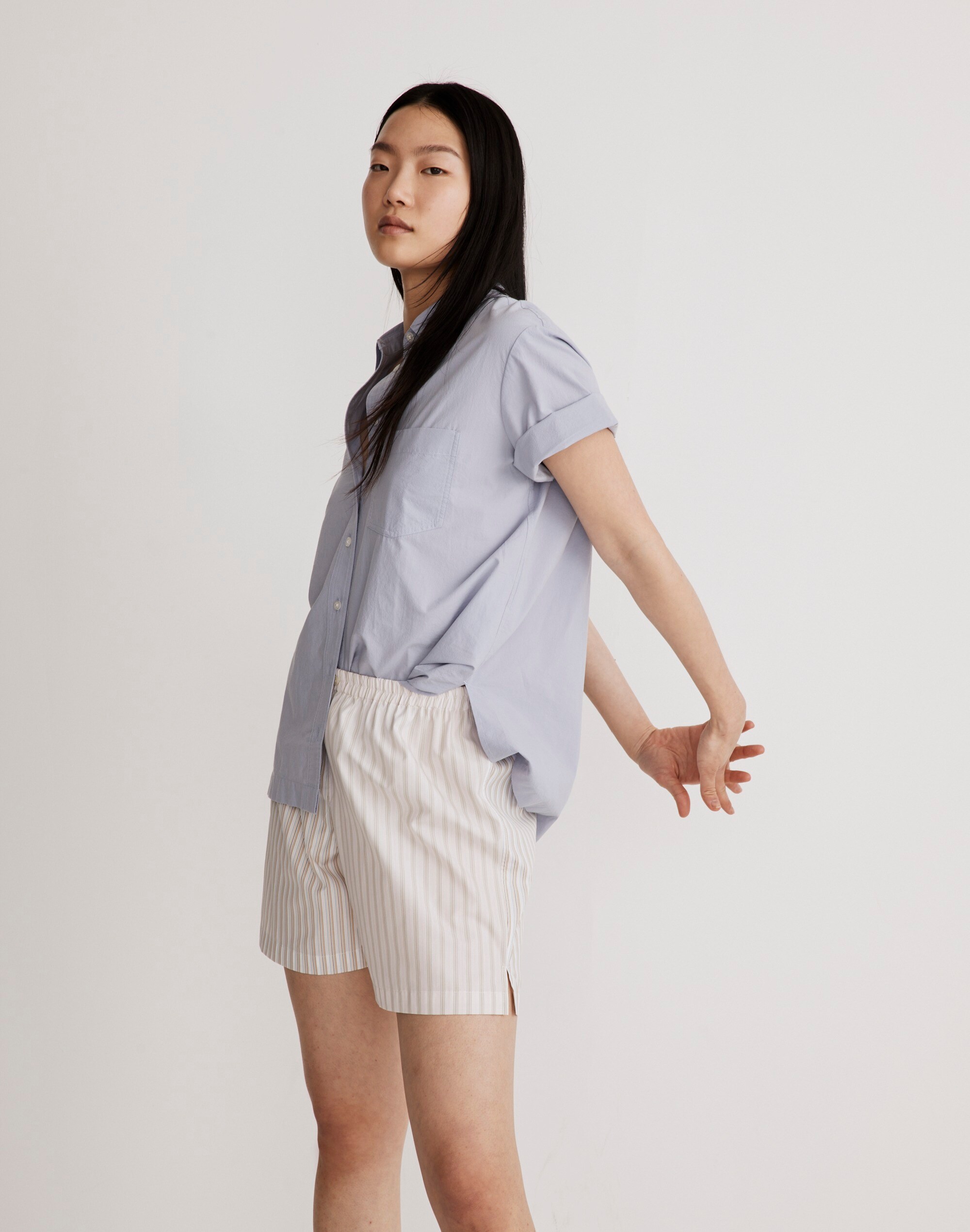 Madewell x CHAVA Stripe-Play Pull-On Shorts