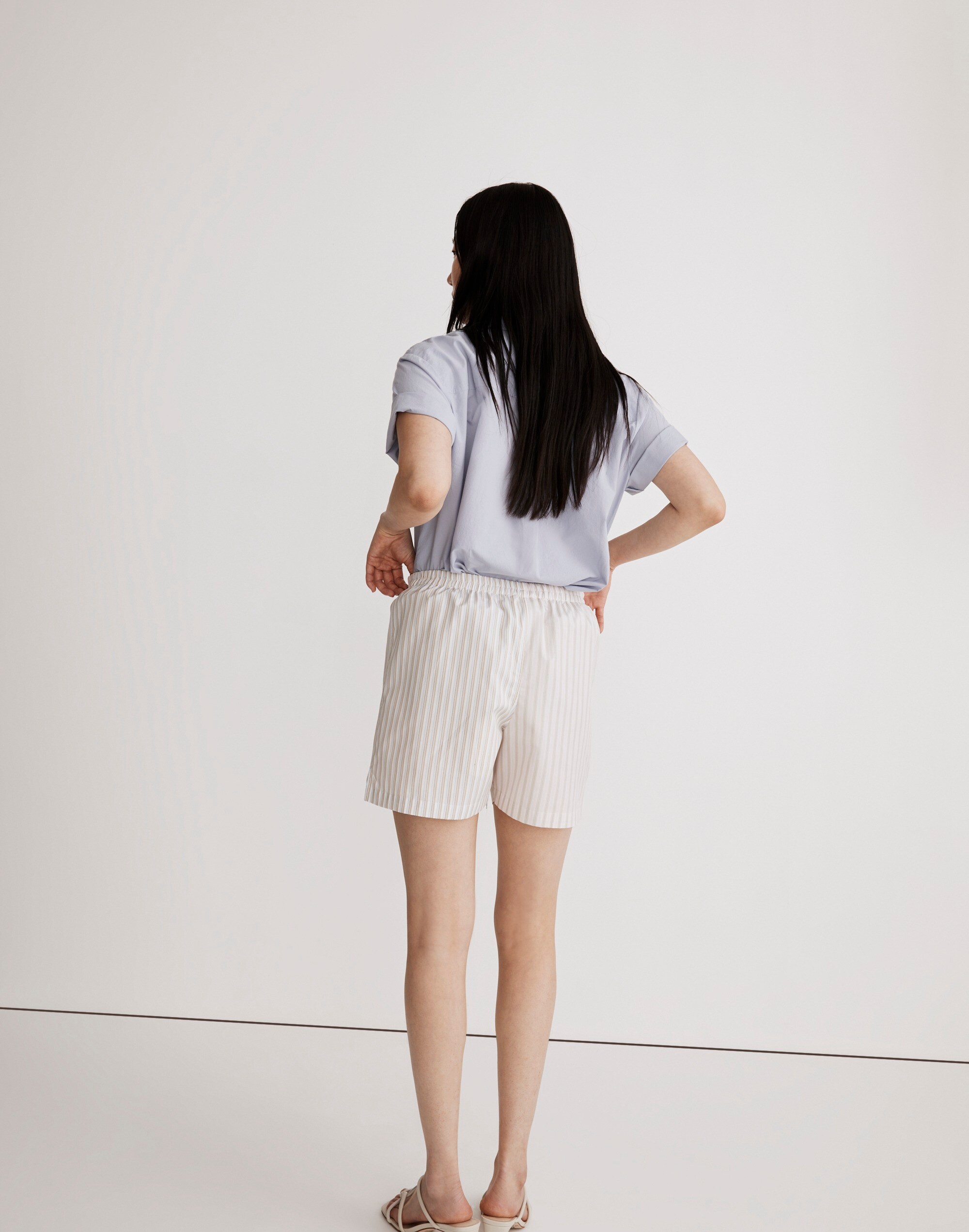 Madewell x CHAVA Stripe-Play Pull-On Shorts