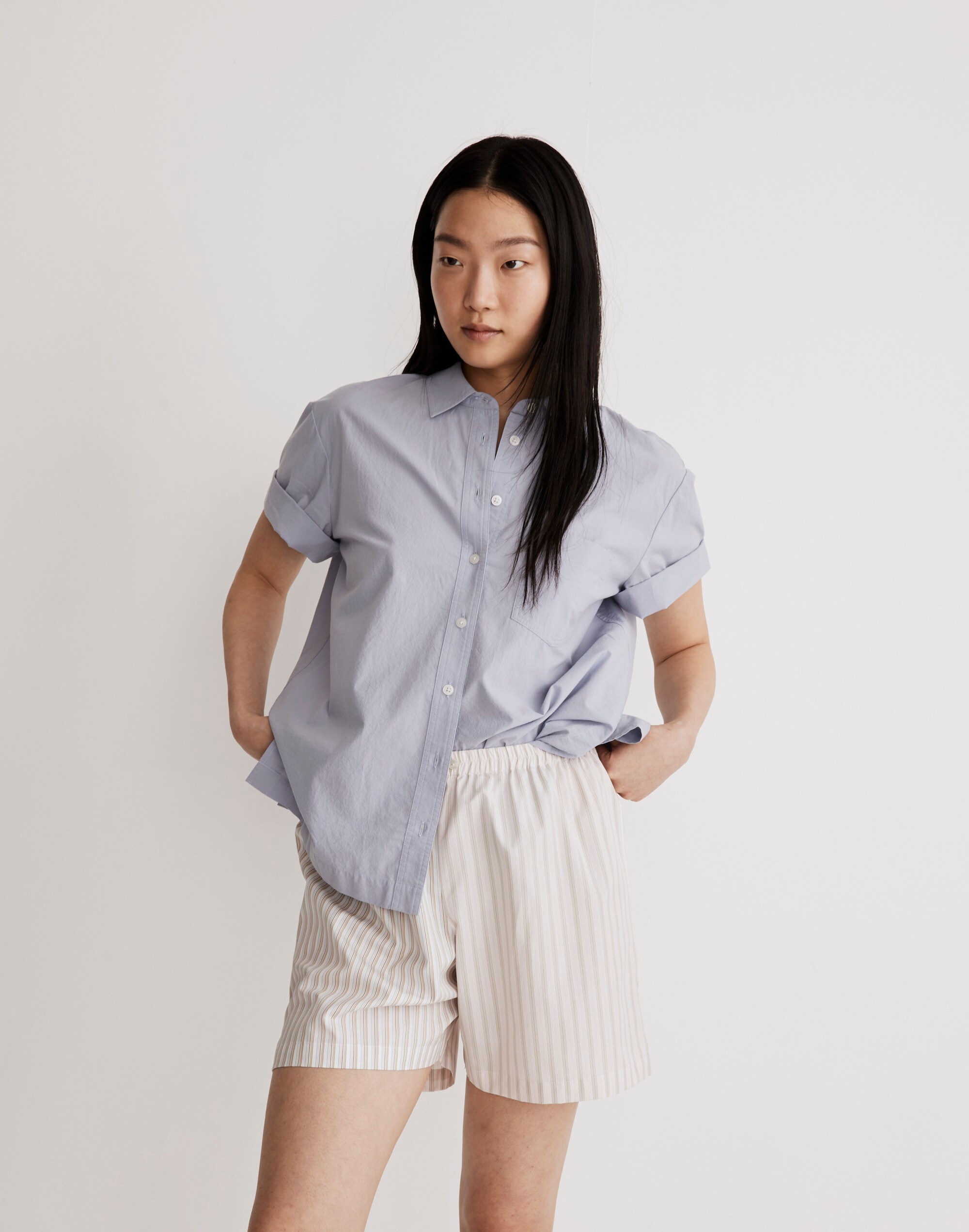 Madewell x CHAVA Stripe-Play Pull-On Shorts