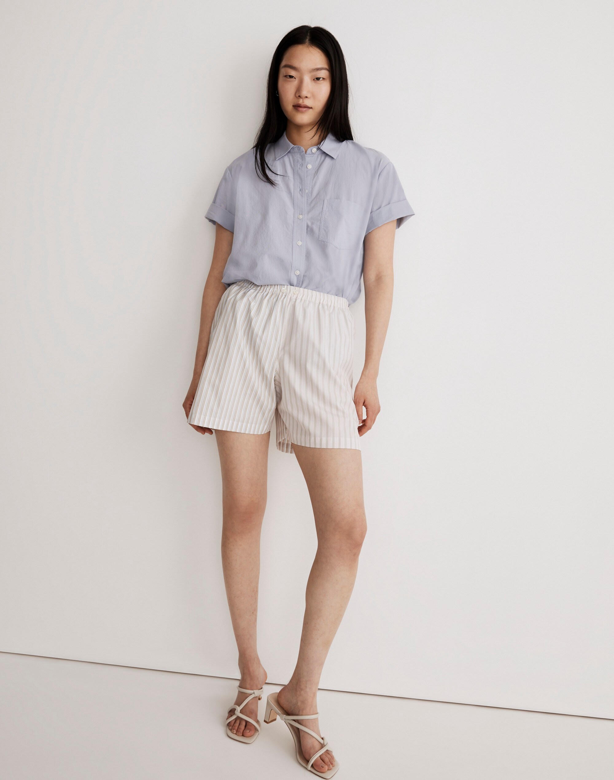 Madewell x CHAVA Stripe-Play Pull-On Shorts