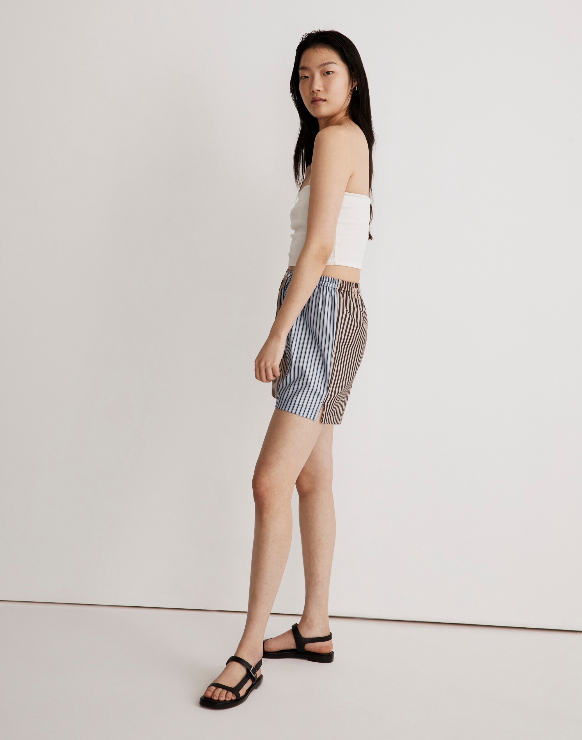 Madewell x CHAVA Stripe-Play Pull-On Shorts