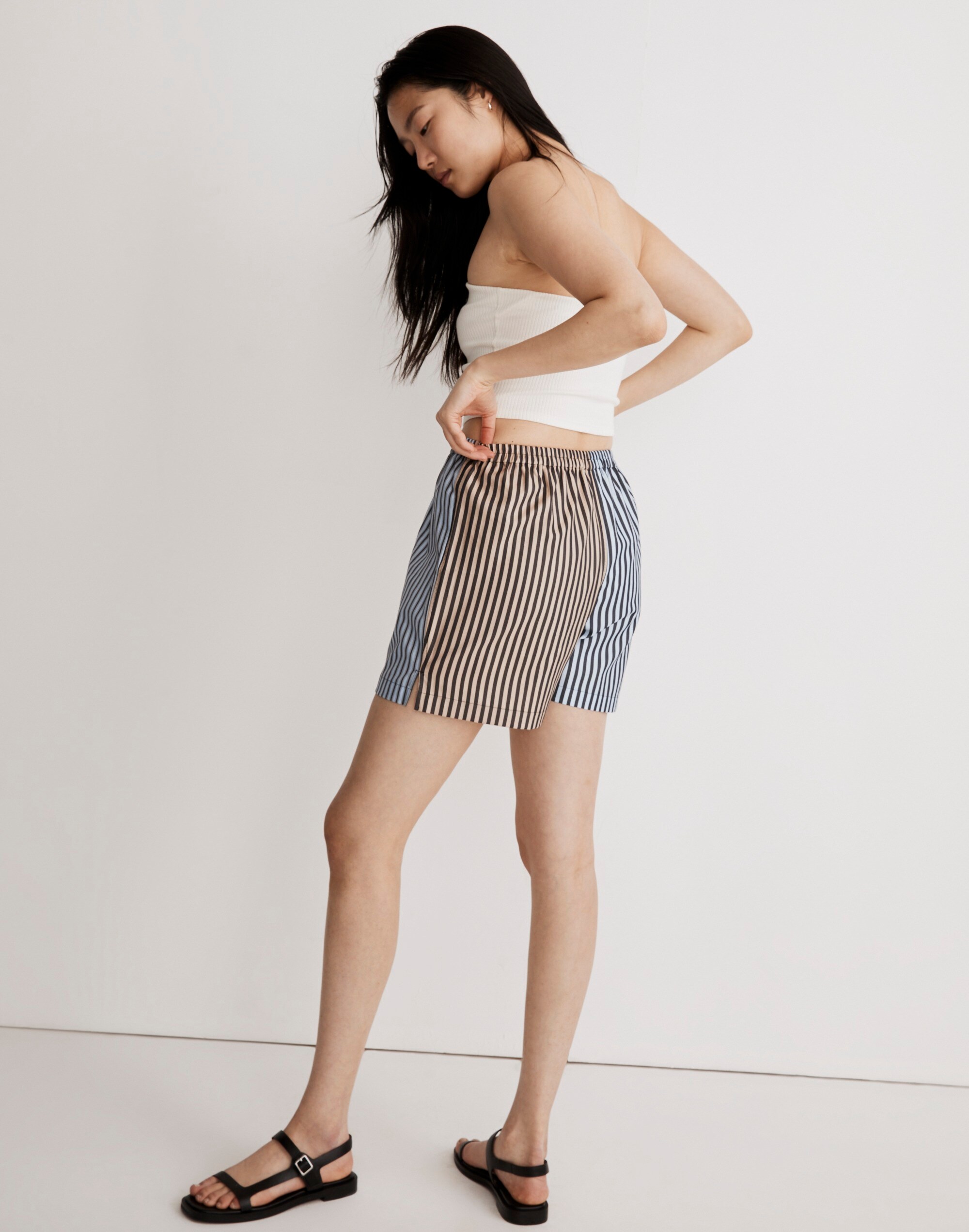 Madewell x CHAVA Stripe-Play Pull-On Shorts