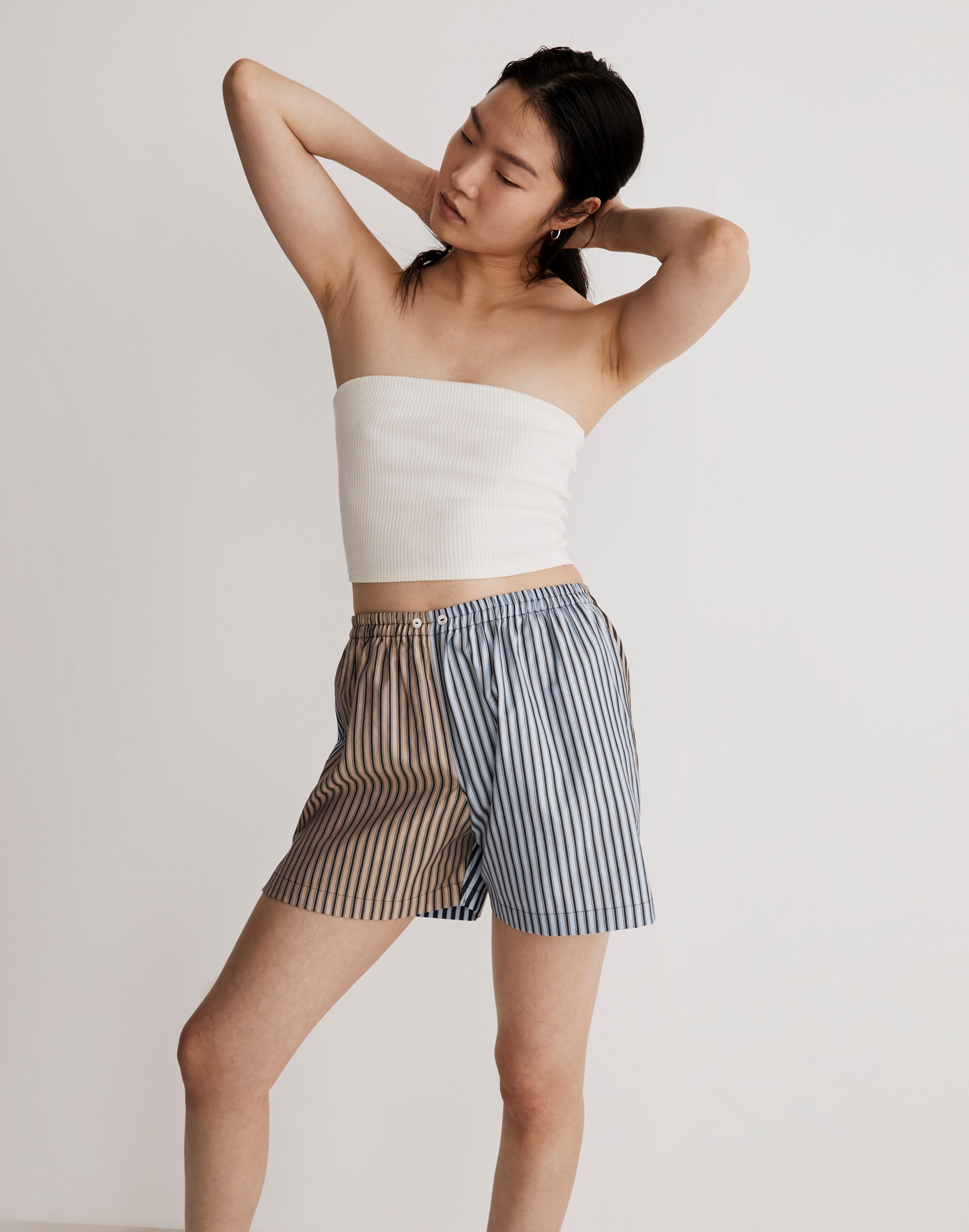 Madewell x CHAVA Stripe-Play Pull-On Shorts