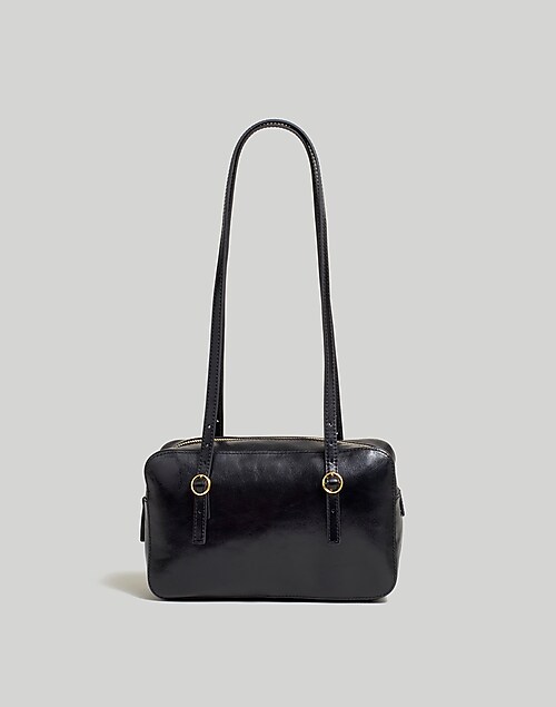 The Buckle-Strap Rectangular Bag in Patent Leather