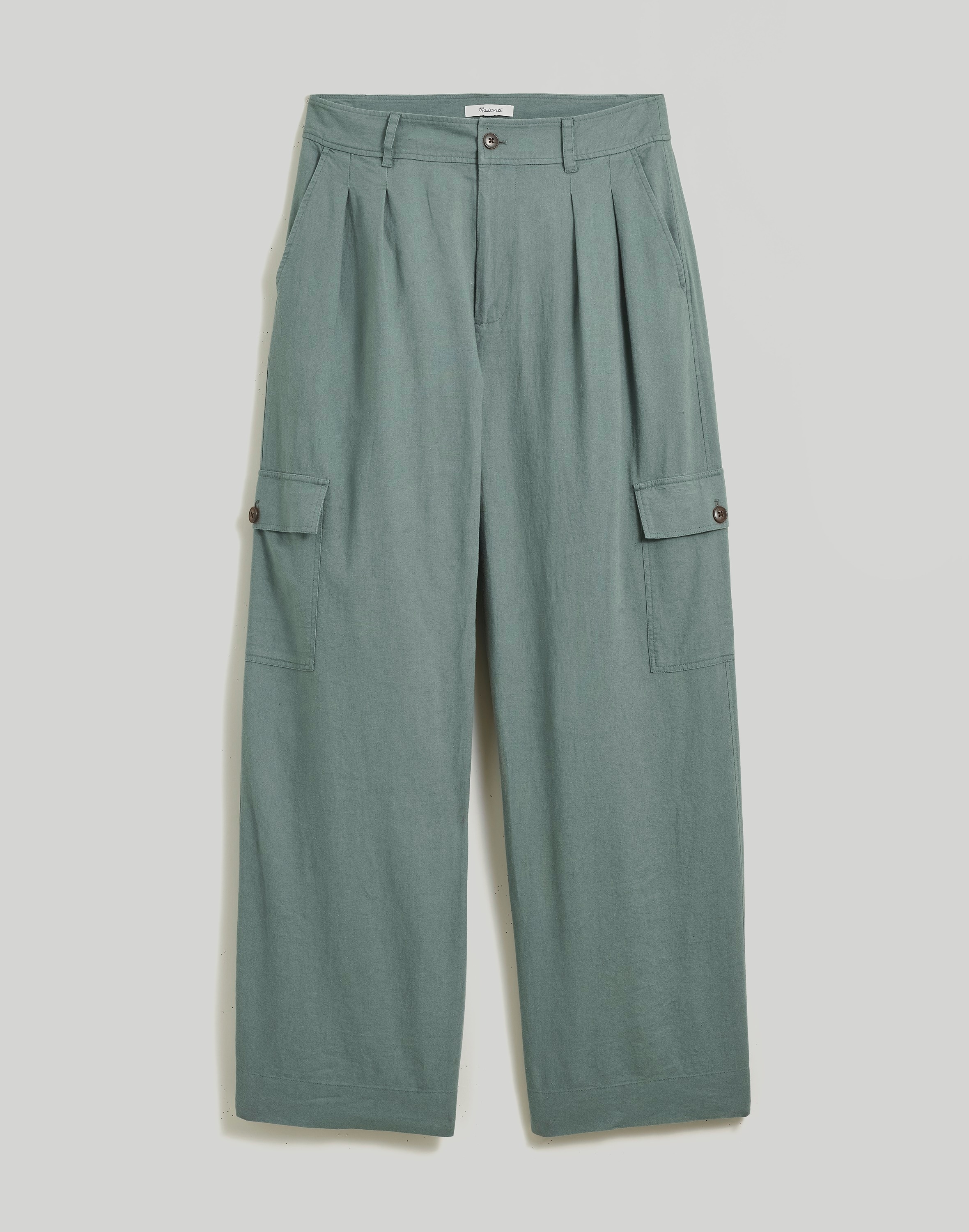 Chiffon Utility Cargo Wide-Leg Pants