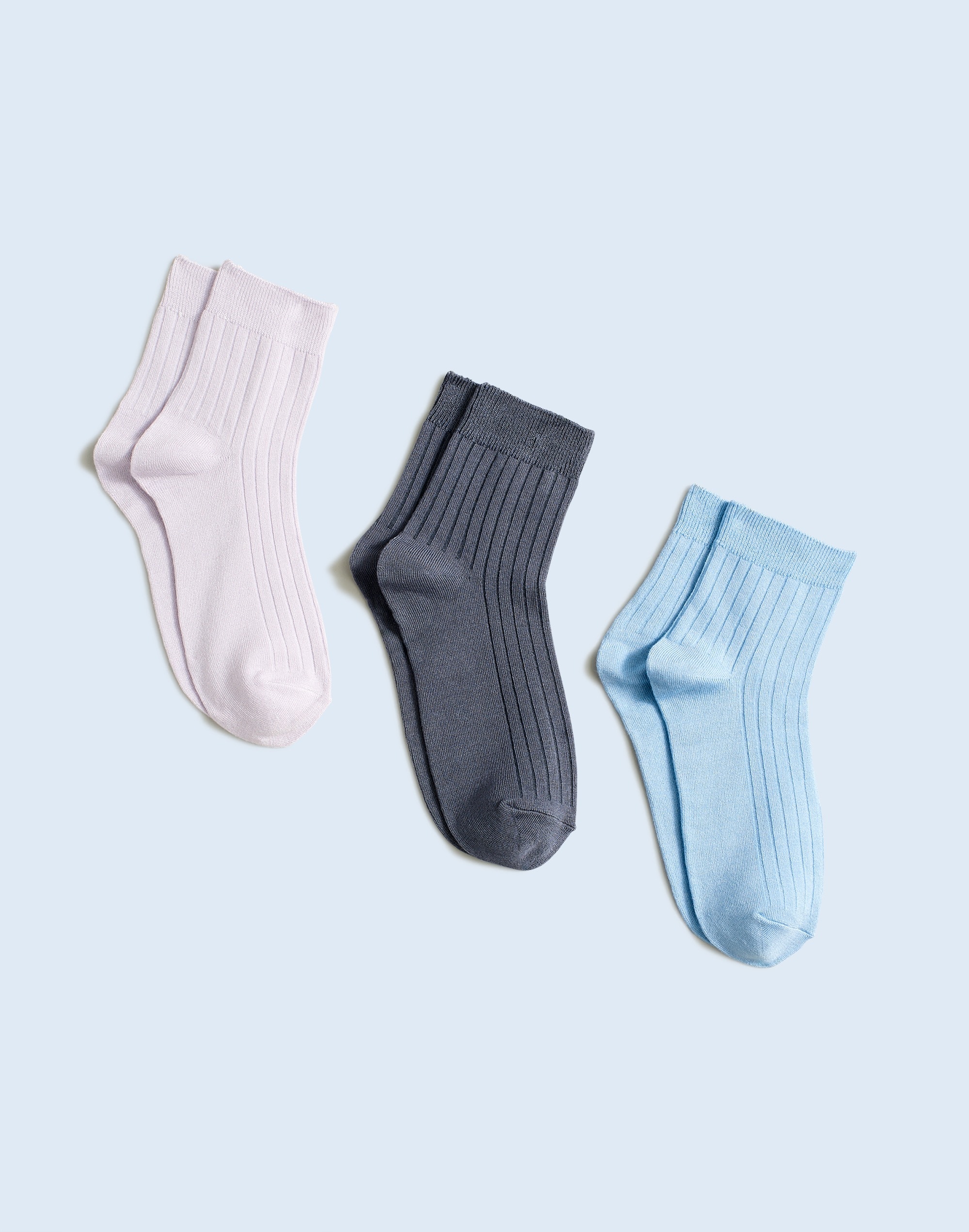 Mw Three-pack Slinky Ankle Socks In Multi