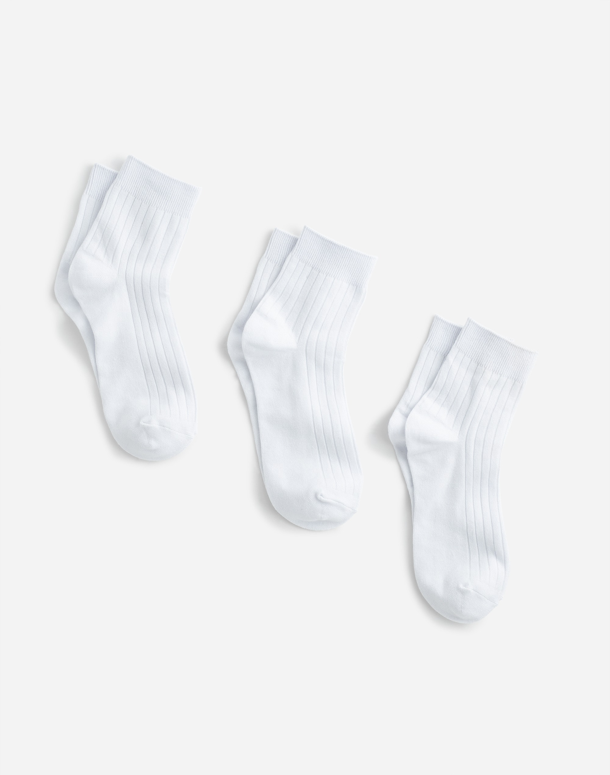 Mw Three-pack Slinky Ankle Socks In Soft White