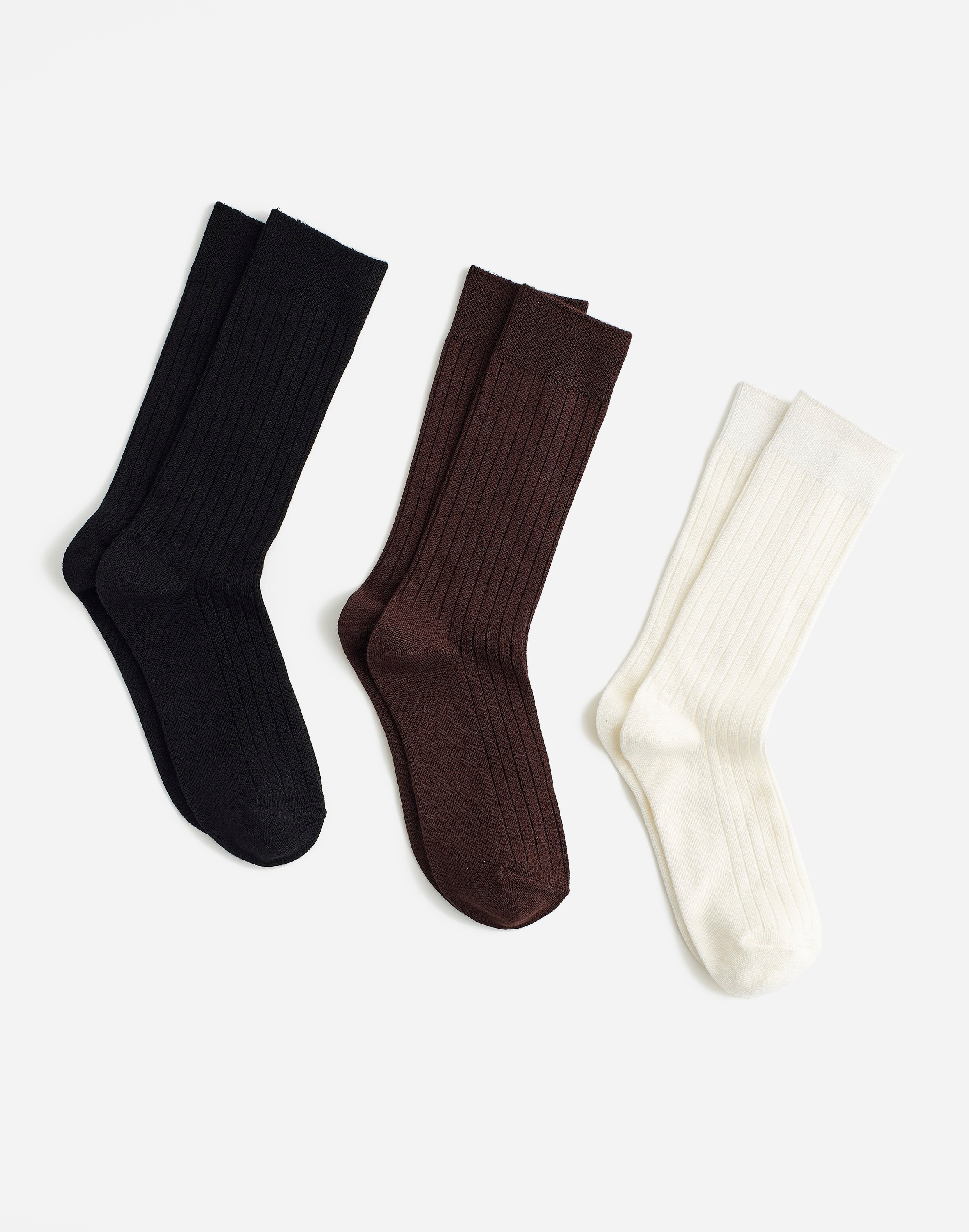 Three-Pack Slinky Ribbed Trouser Socks