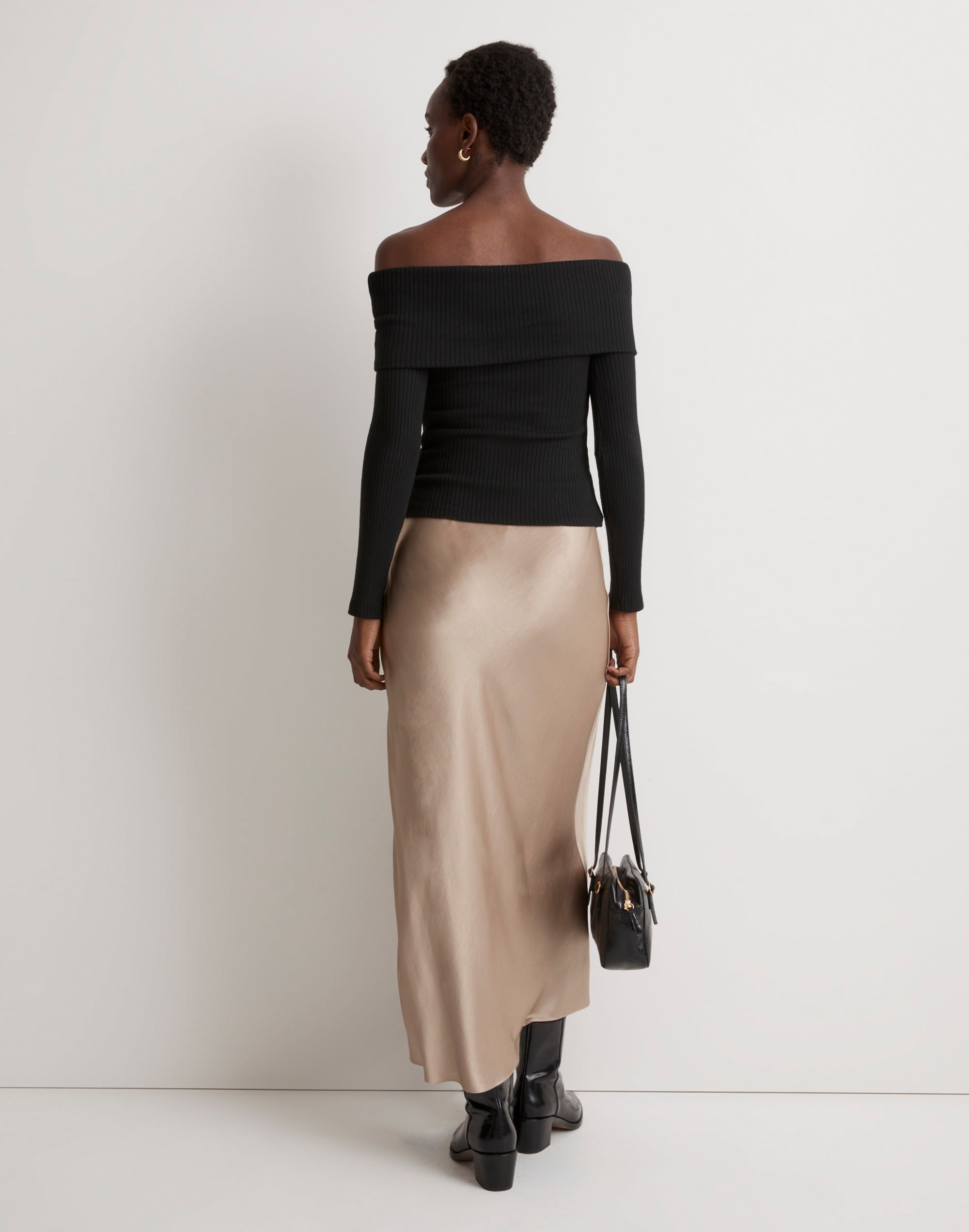 Satin Maxi Slip Skirt
