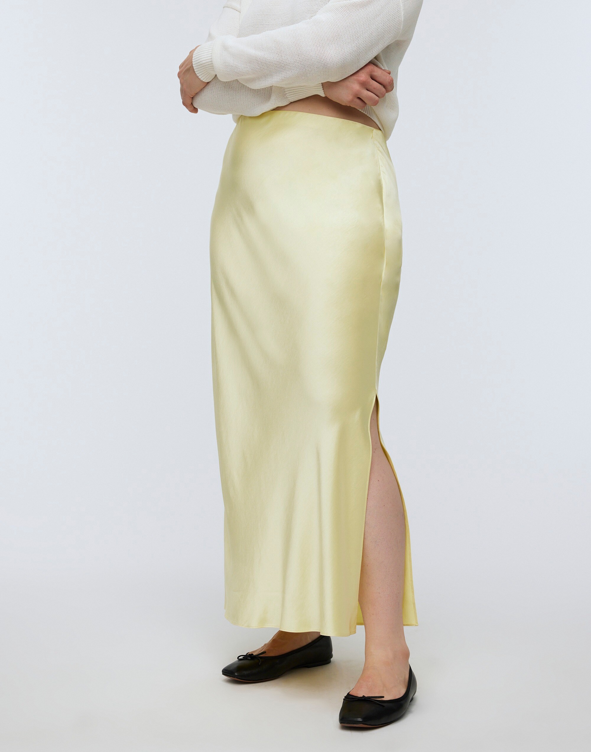 Satin Maxi Slip Skirt