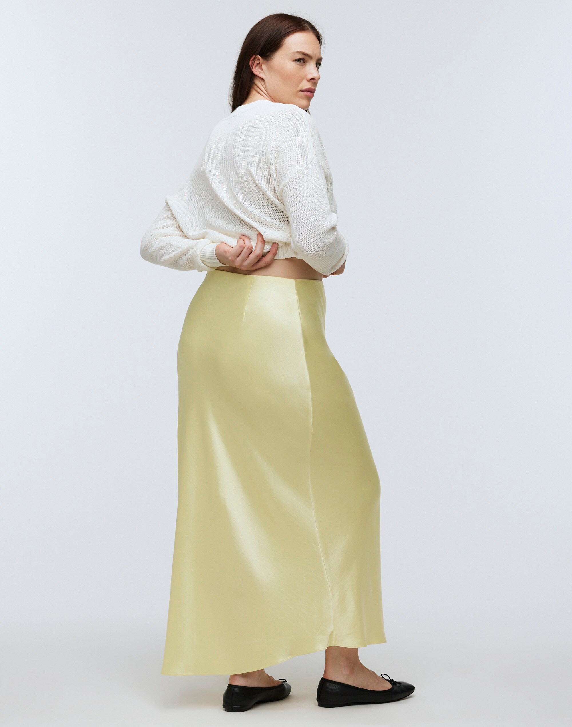 Satin Maxi Slip Skirt