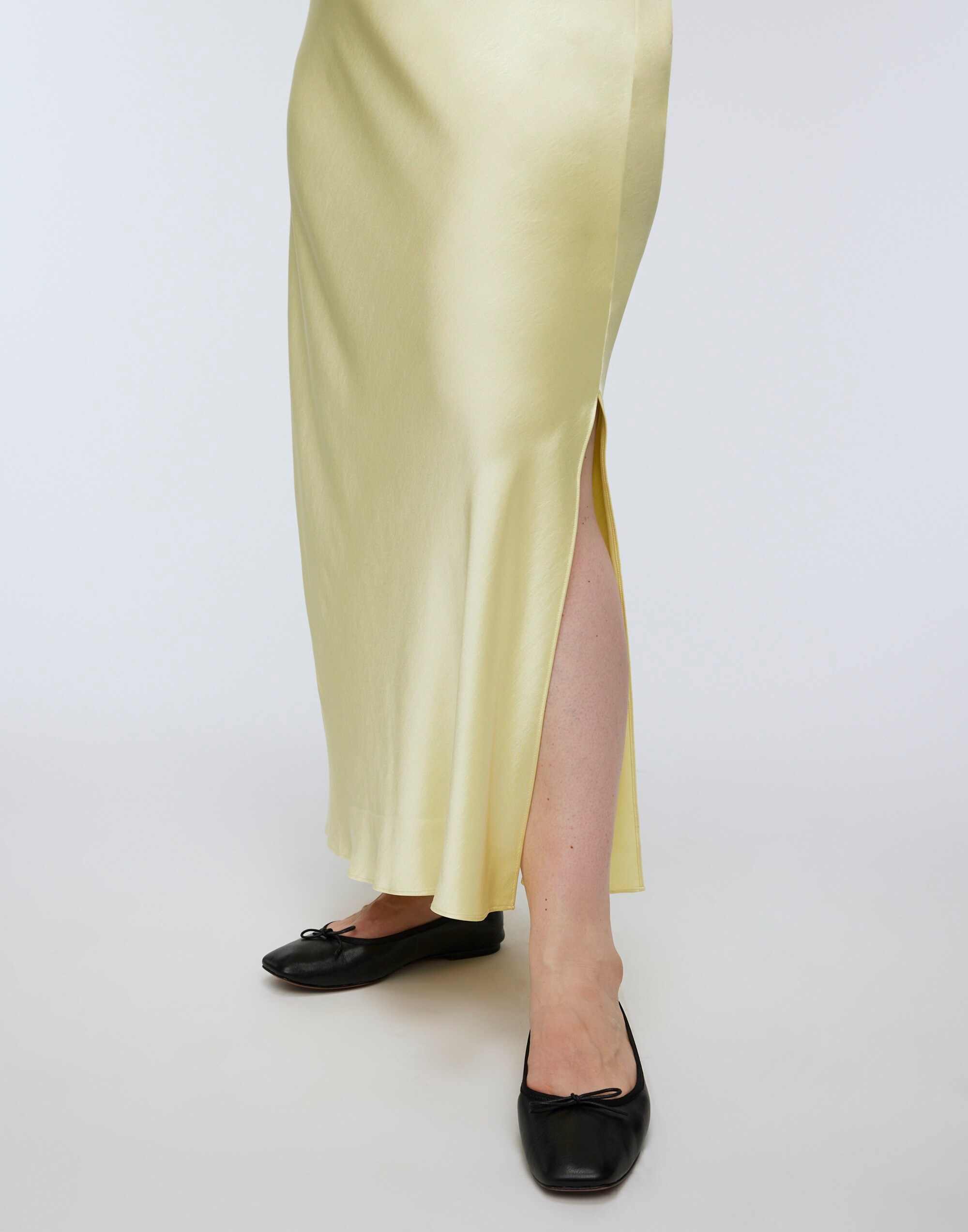 Satin Maxi Slip Skirt
