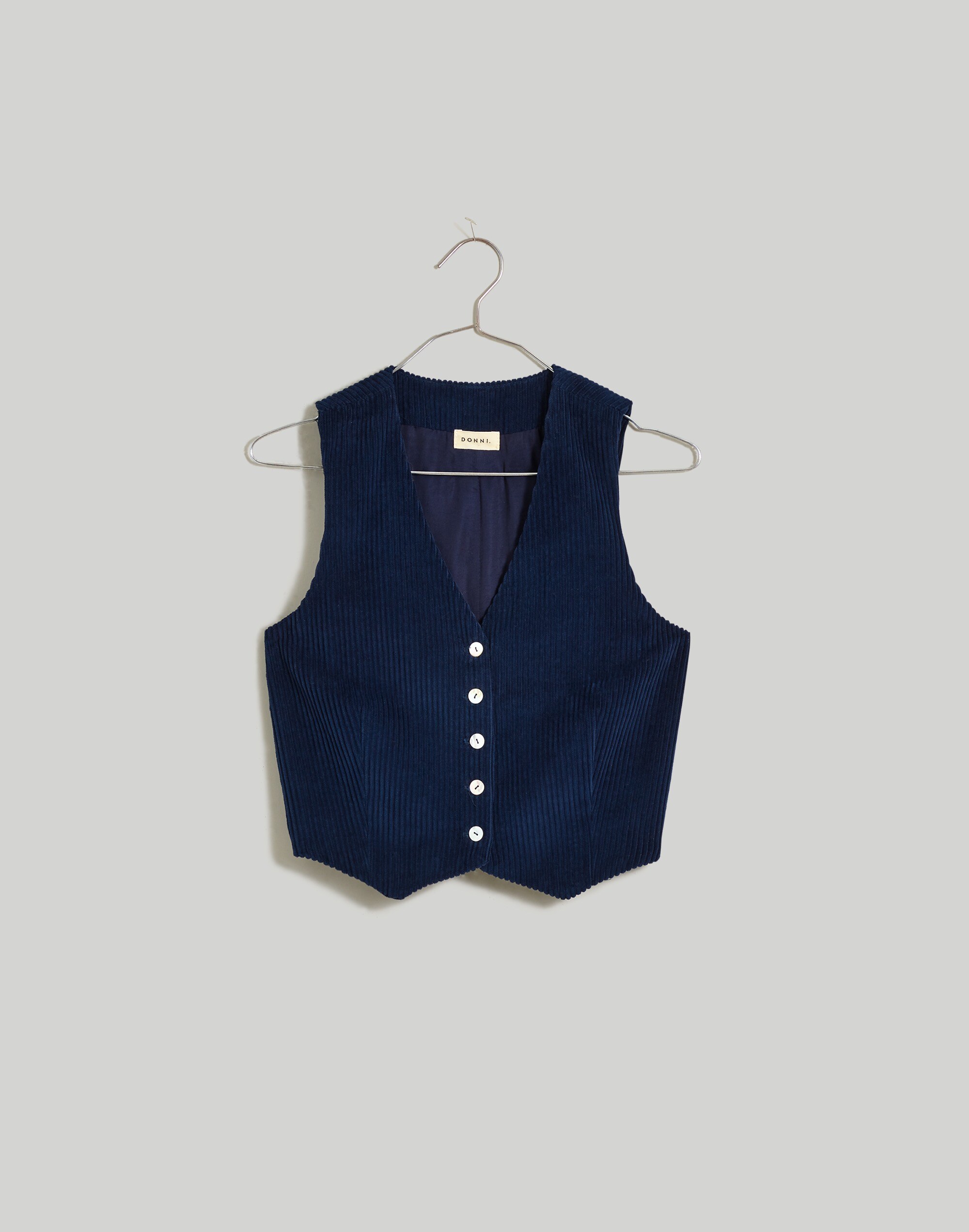 Donni Corduroy Crop Vest