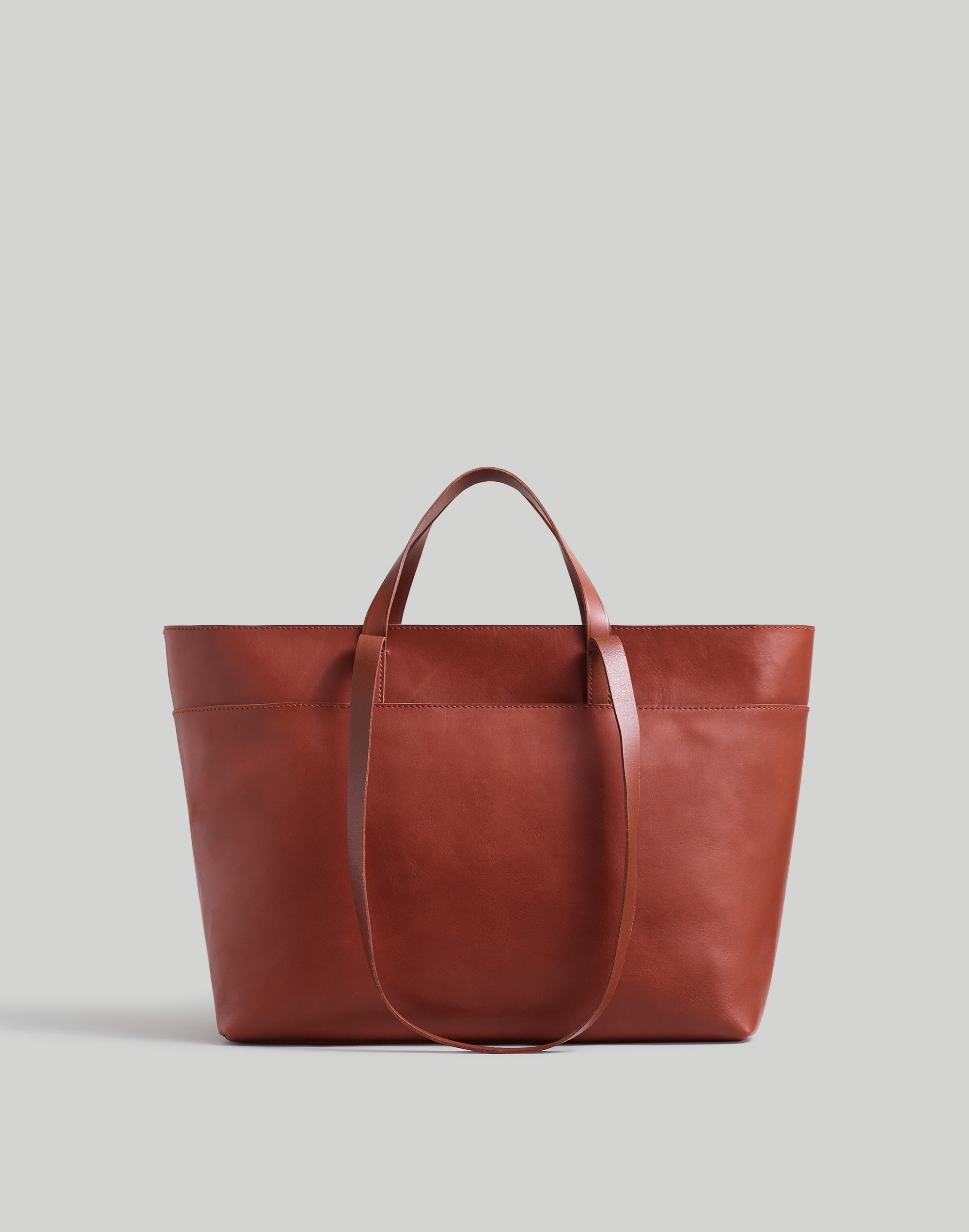 Mw The Zip-top Essential Tote In Warm Cinnamon