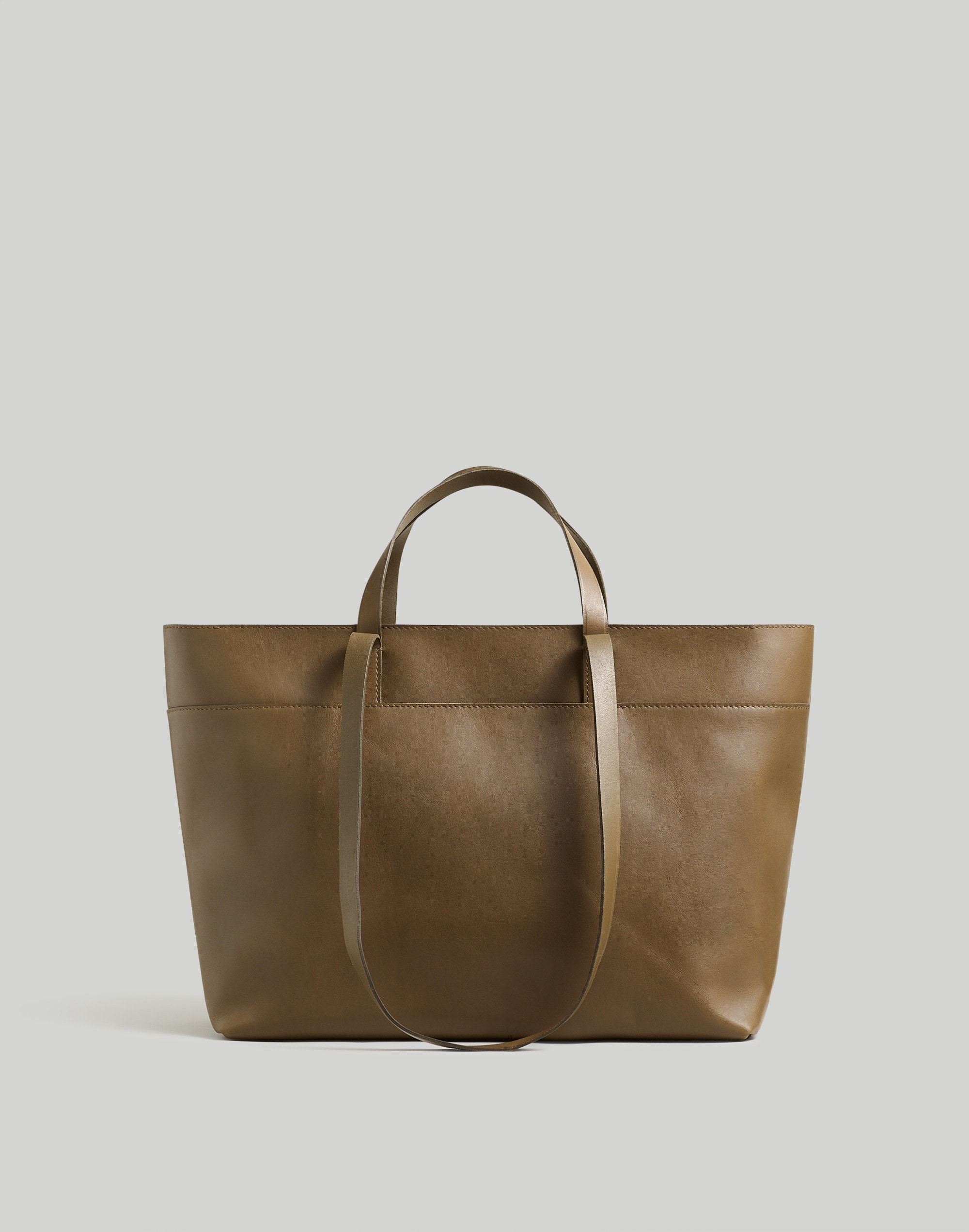 Mw The Zip-top Essential Tote In Burnt Olive