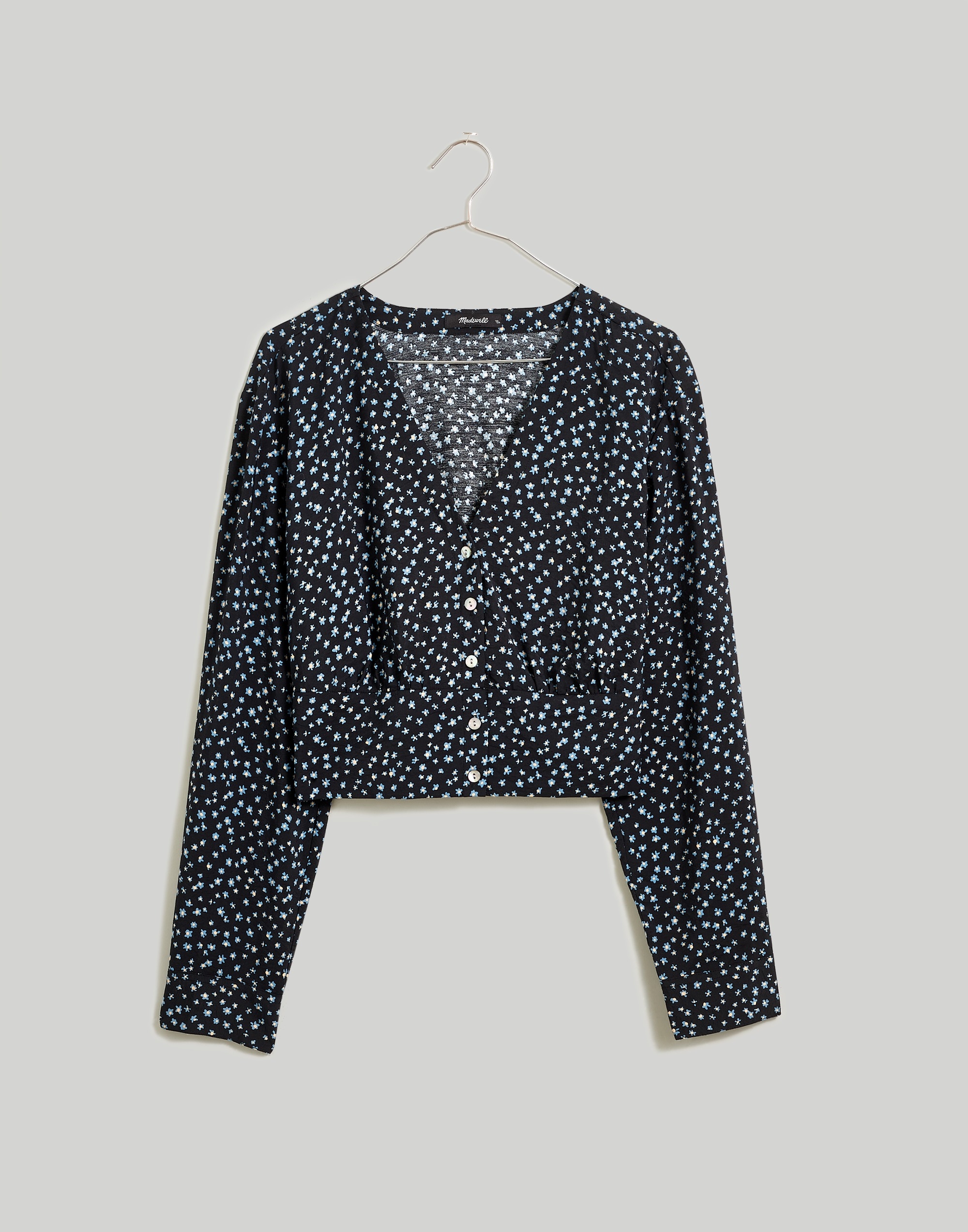 V-Neck Button-Front Shirt