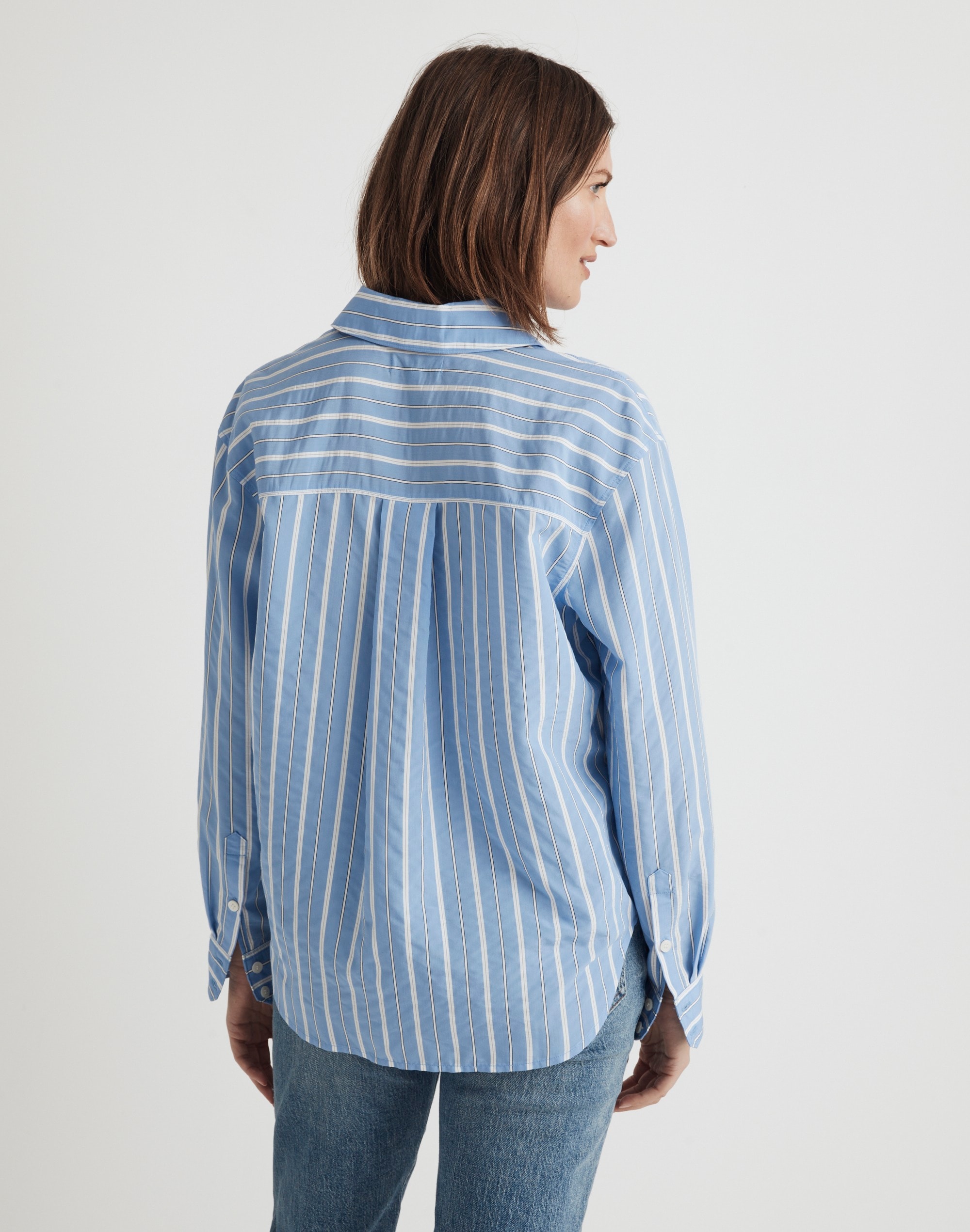 Drapey Oversized Boyshirt in Stripe