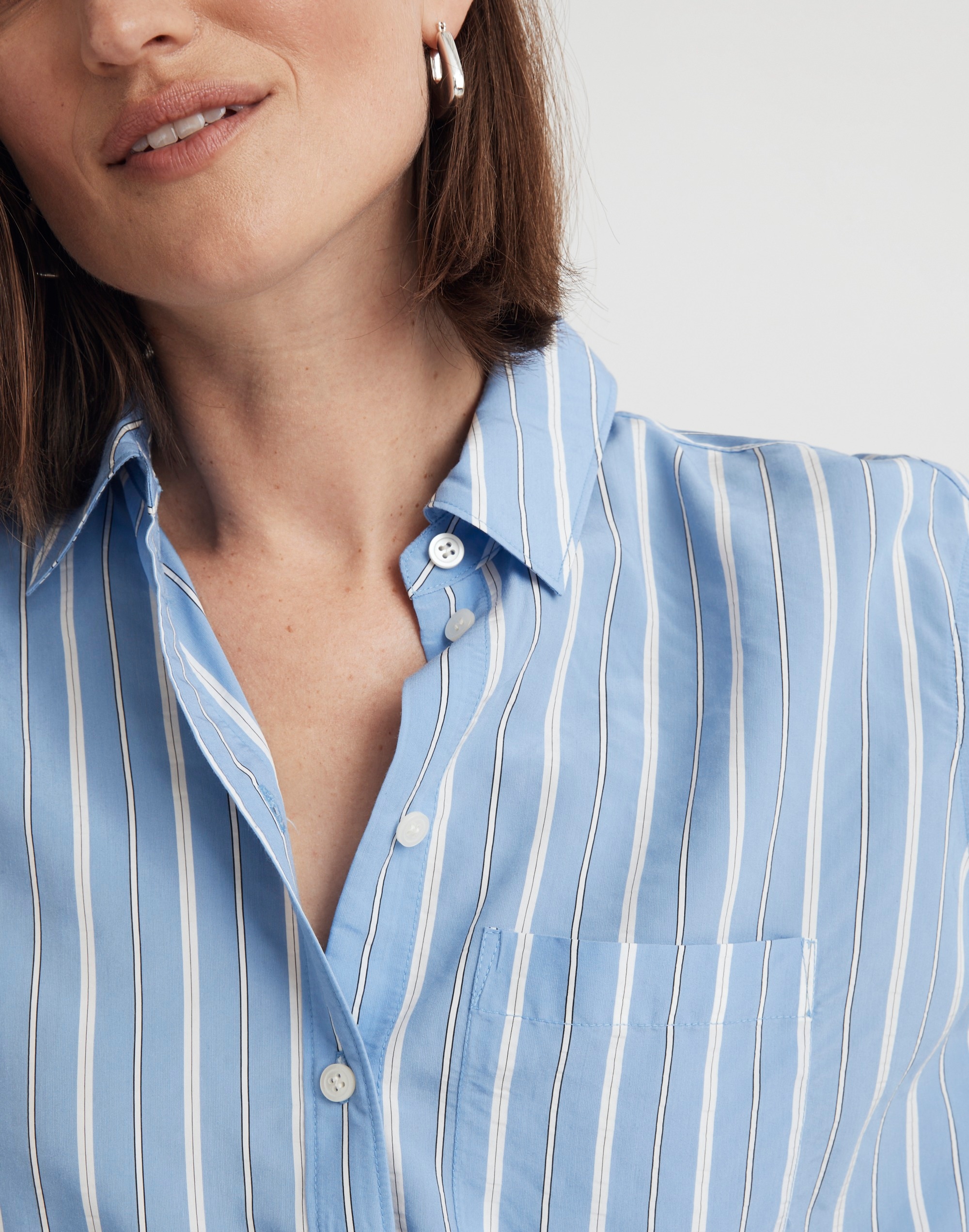 Drapey Oversized Boyshirt in Stripe