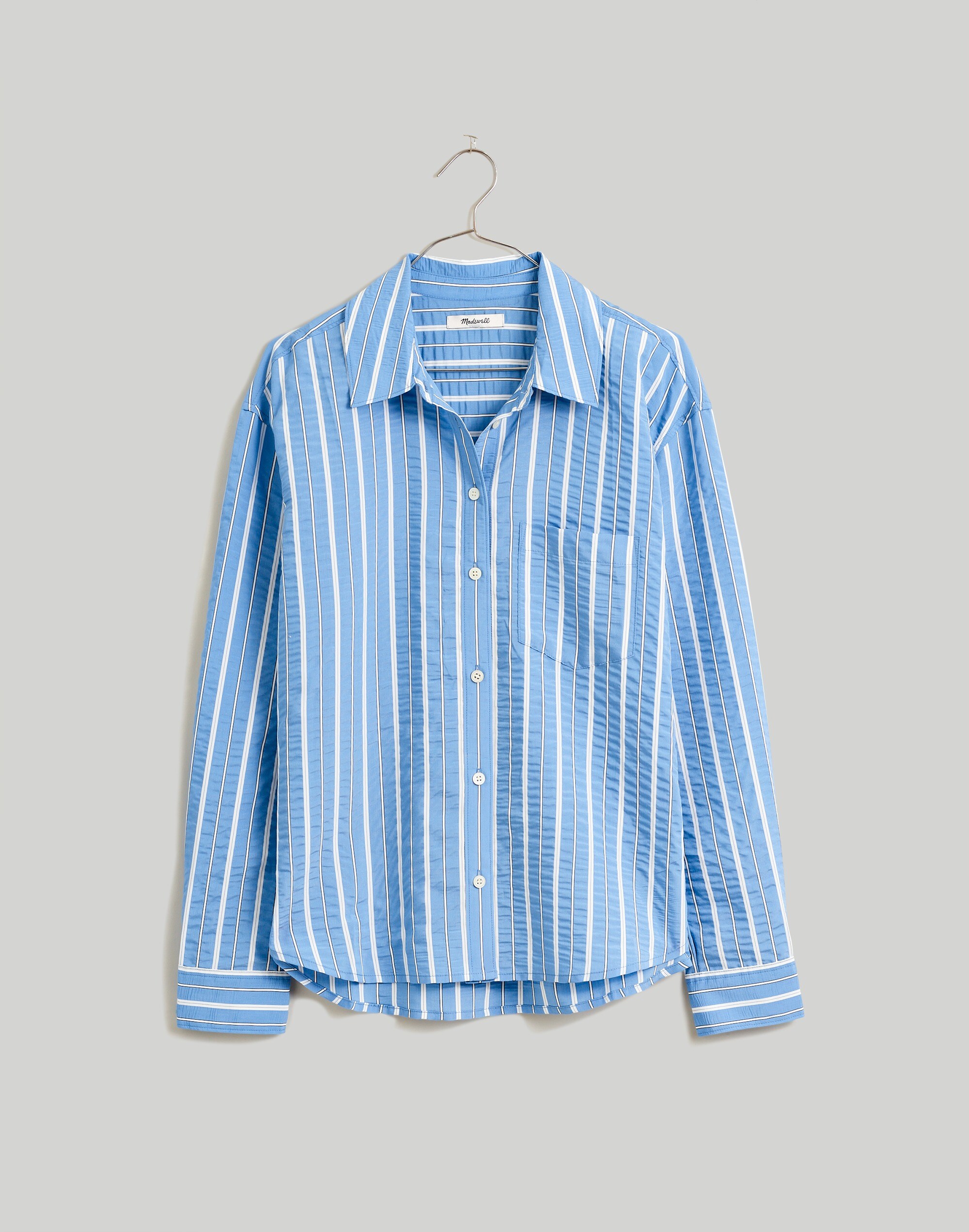 Drapey Oversized Boyshirt in Stripe