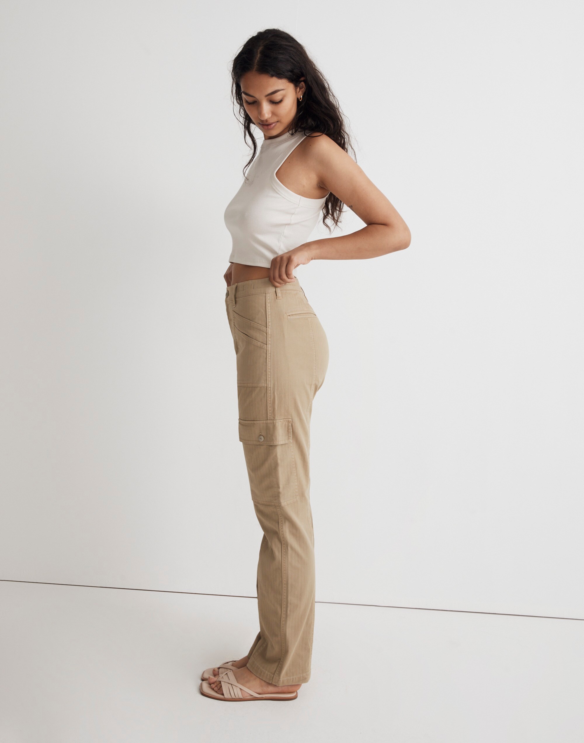 The Curvy Garment-Dyed '90s Straight Cargo Pant