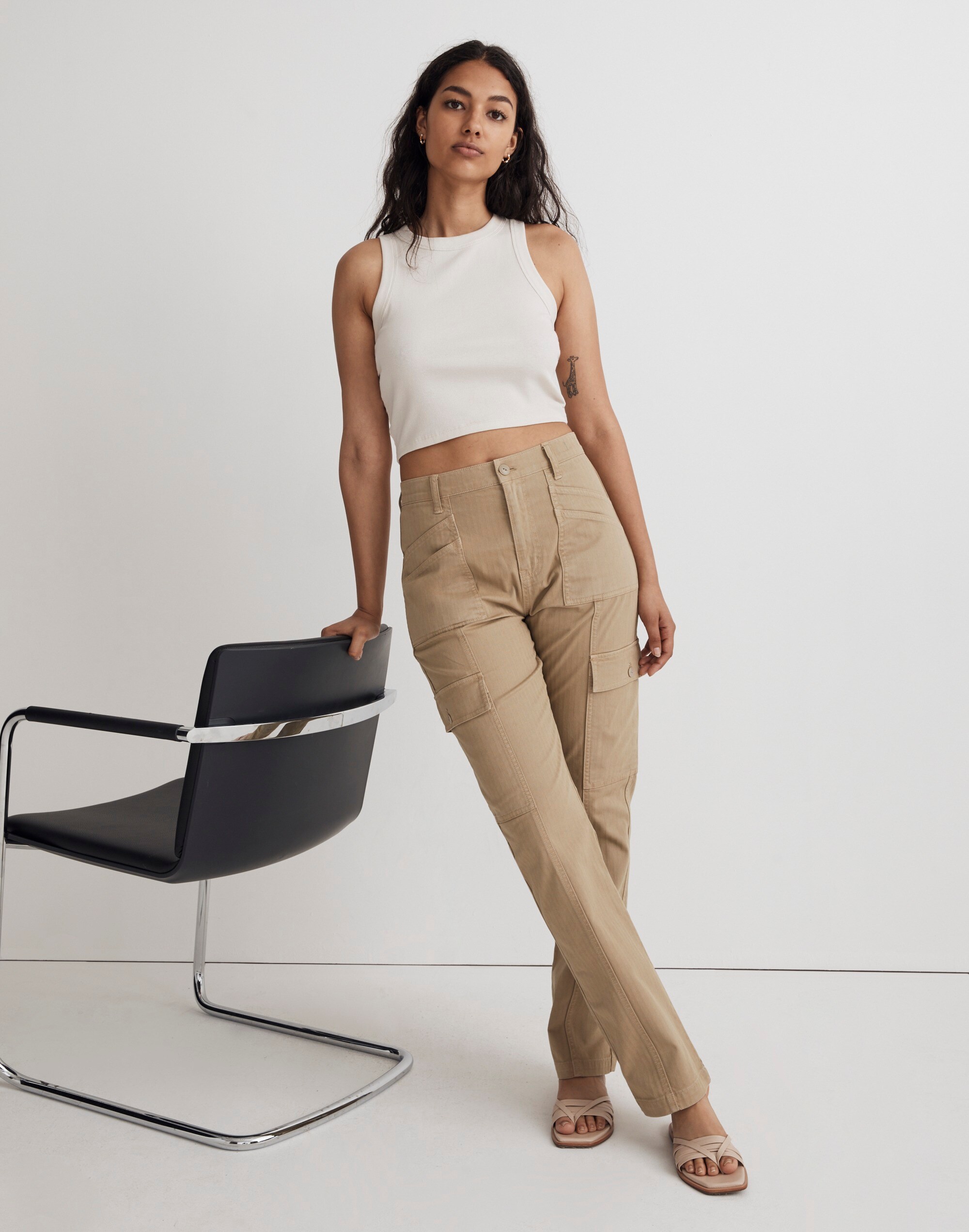 The Curvy Garment-Dyed '90s Straight Cargo Pant