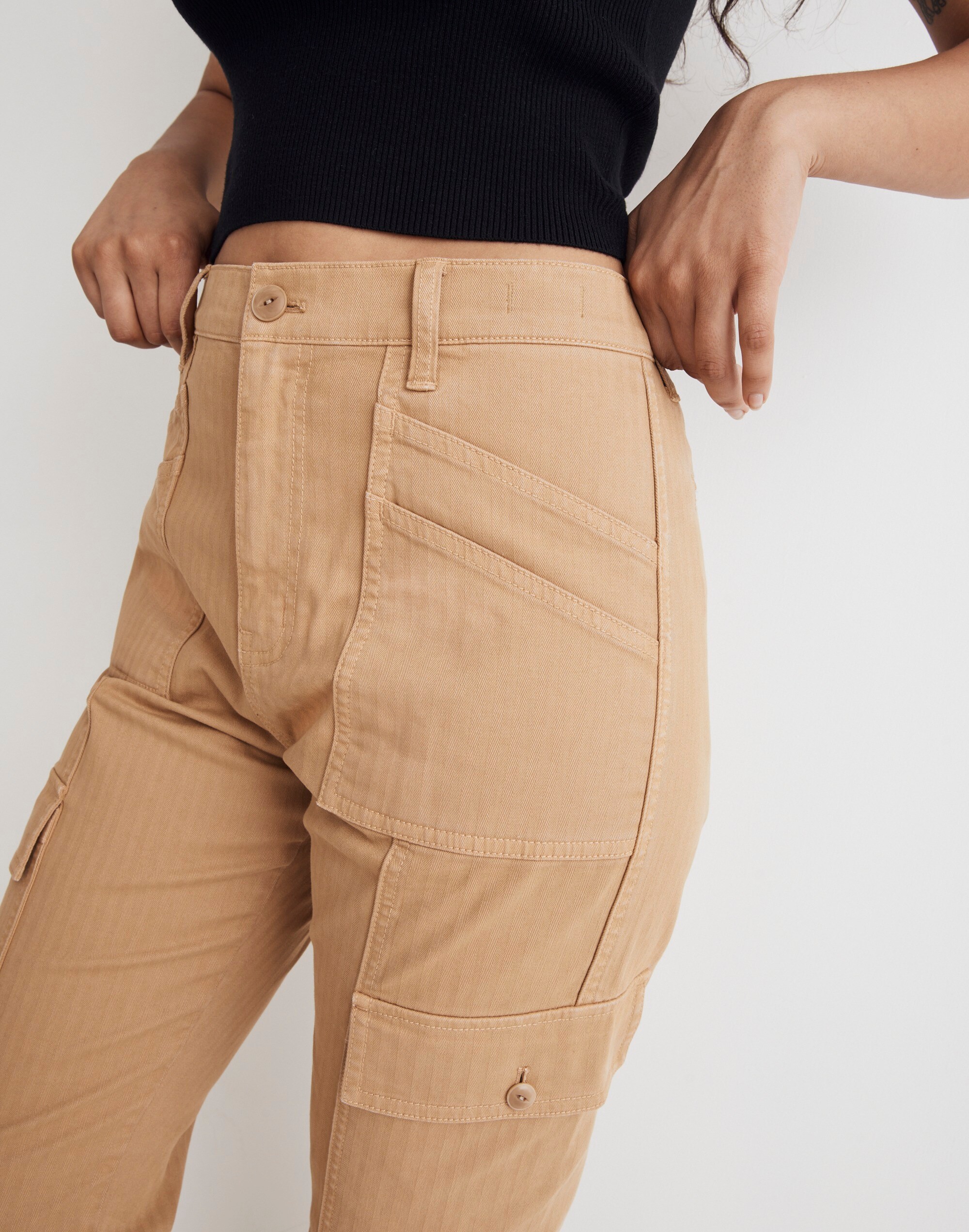 The Curvy Garment-Dyed '90s Straight Cargo Pant