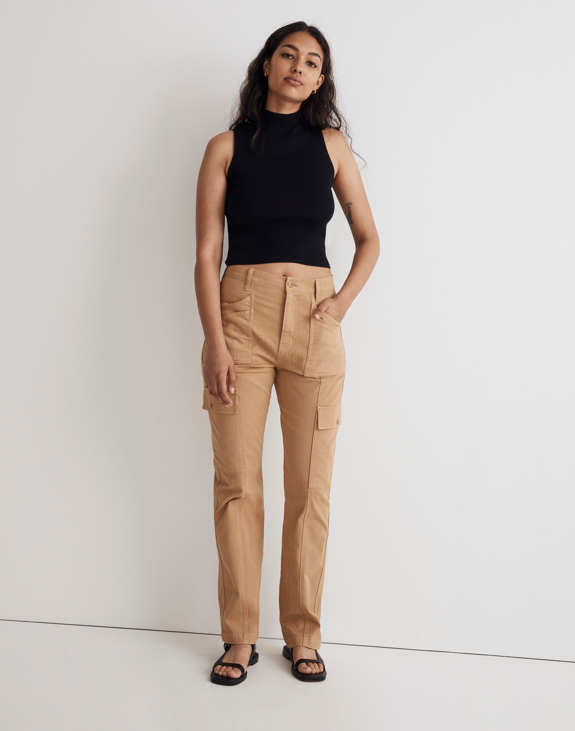 The Curvy Garment-Dyed '90s Straight Cargo Pant