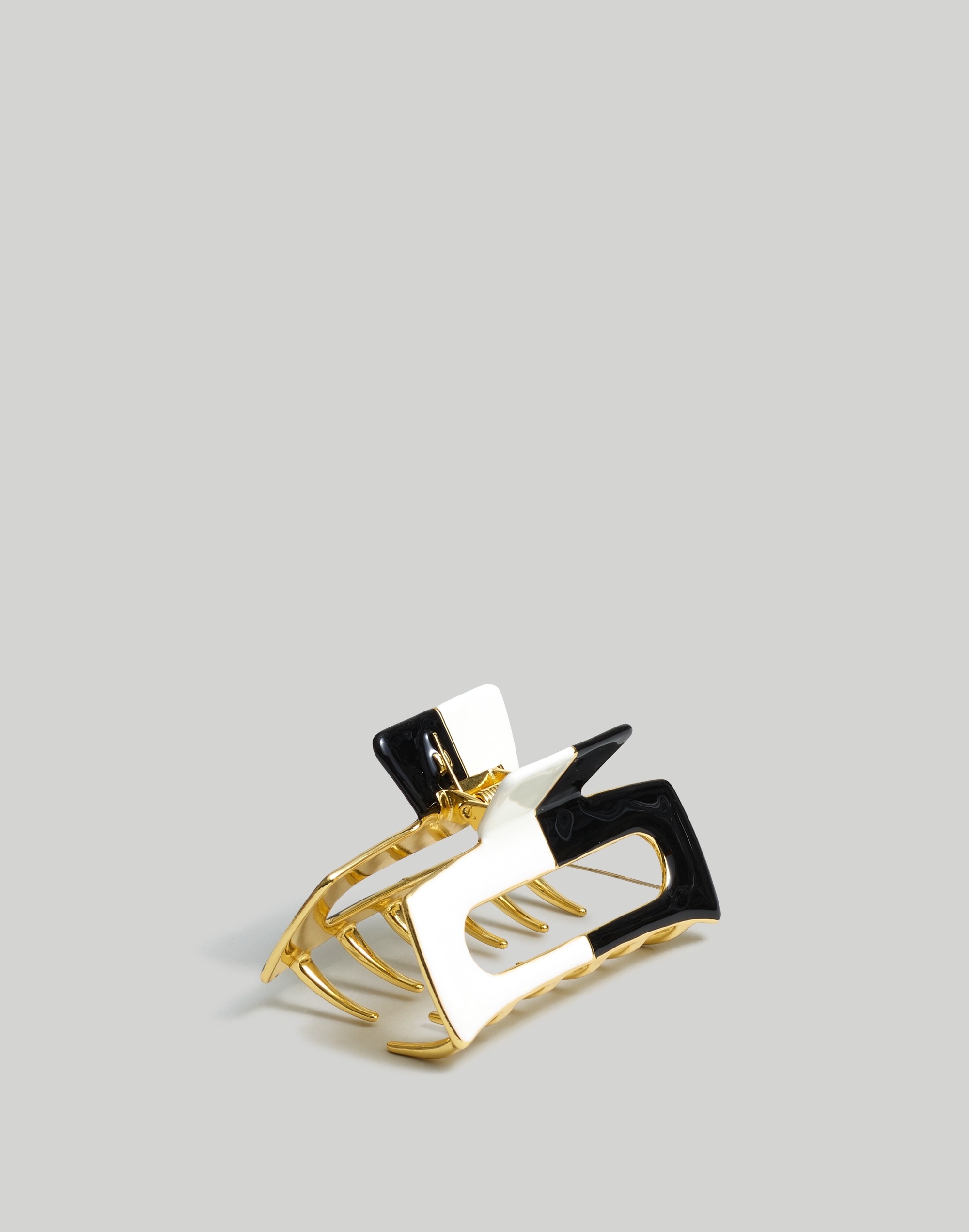 enamel two-tone medium claw hair clip