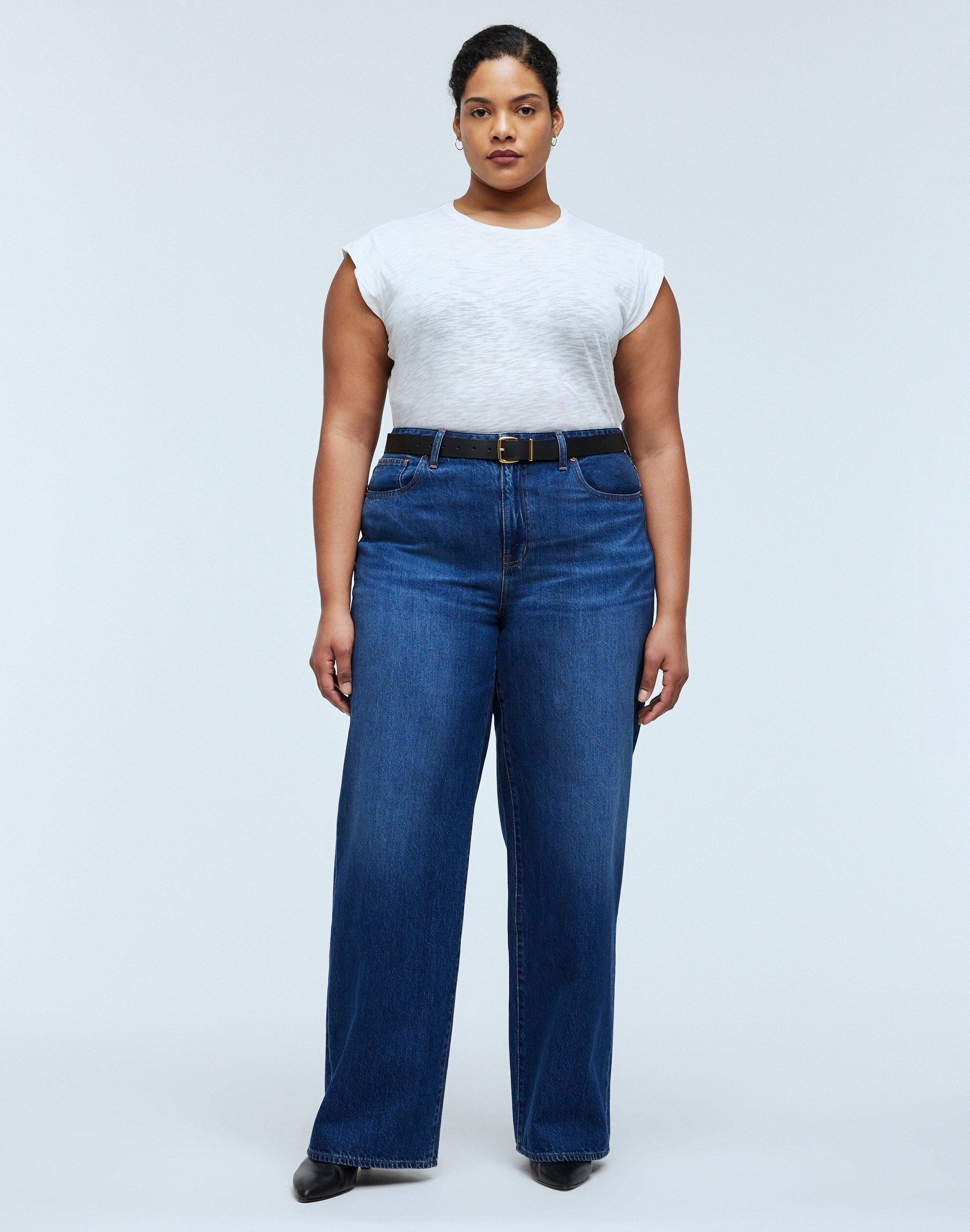Plus Superwide-Leg Jeans in Vietor Wash