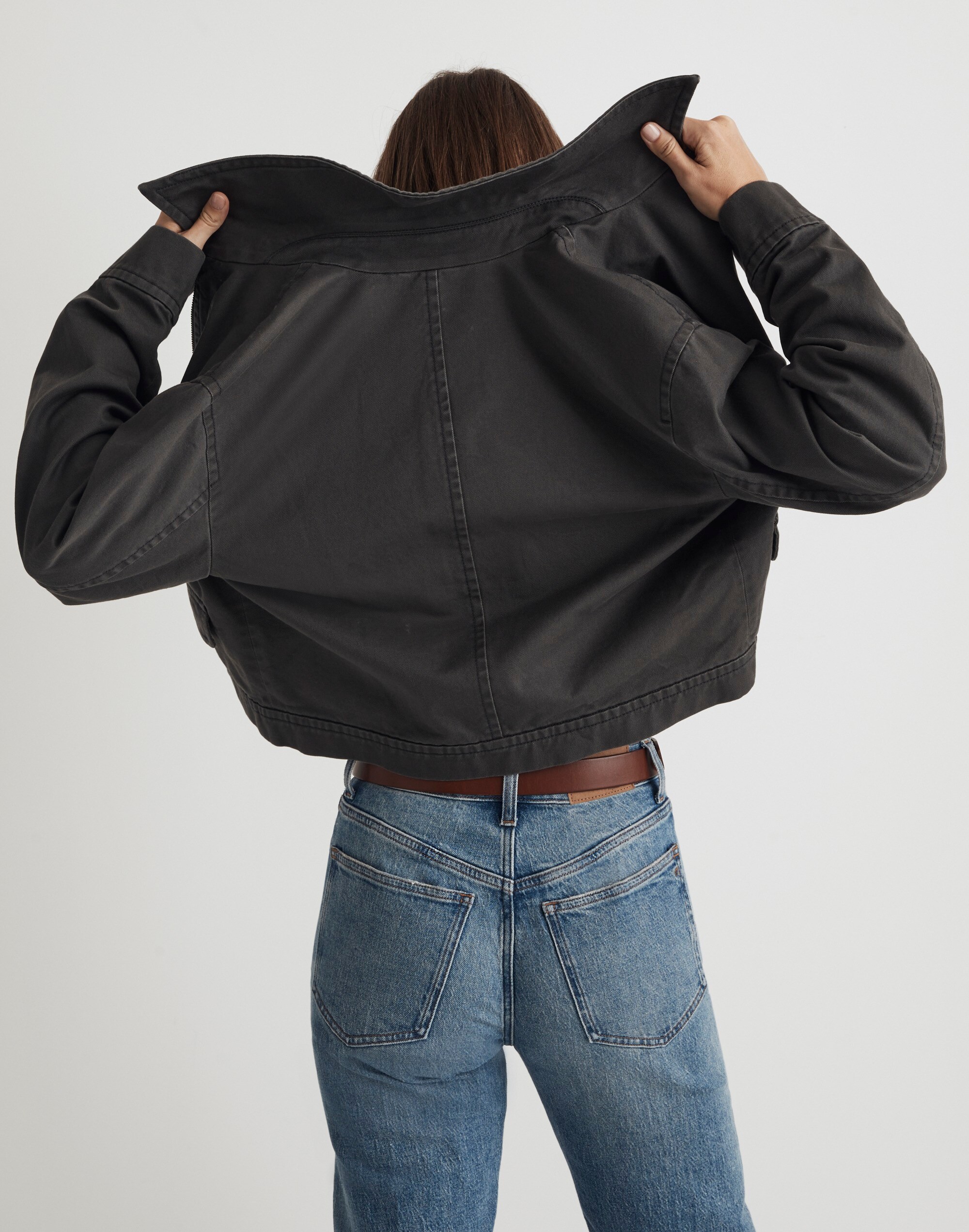 Cropped Utilitarian Jacket in (Re)generative Chino in null image 4